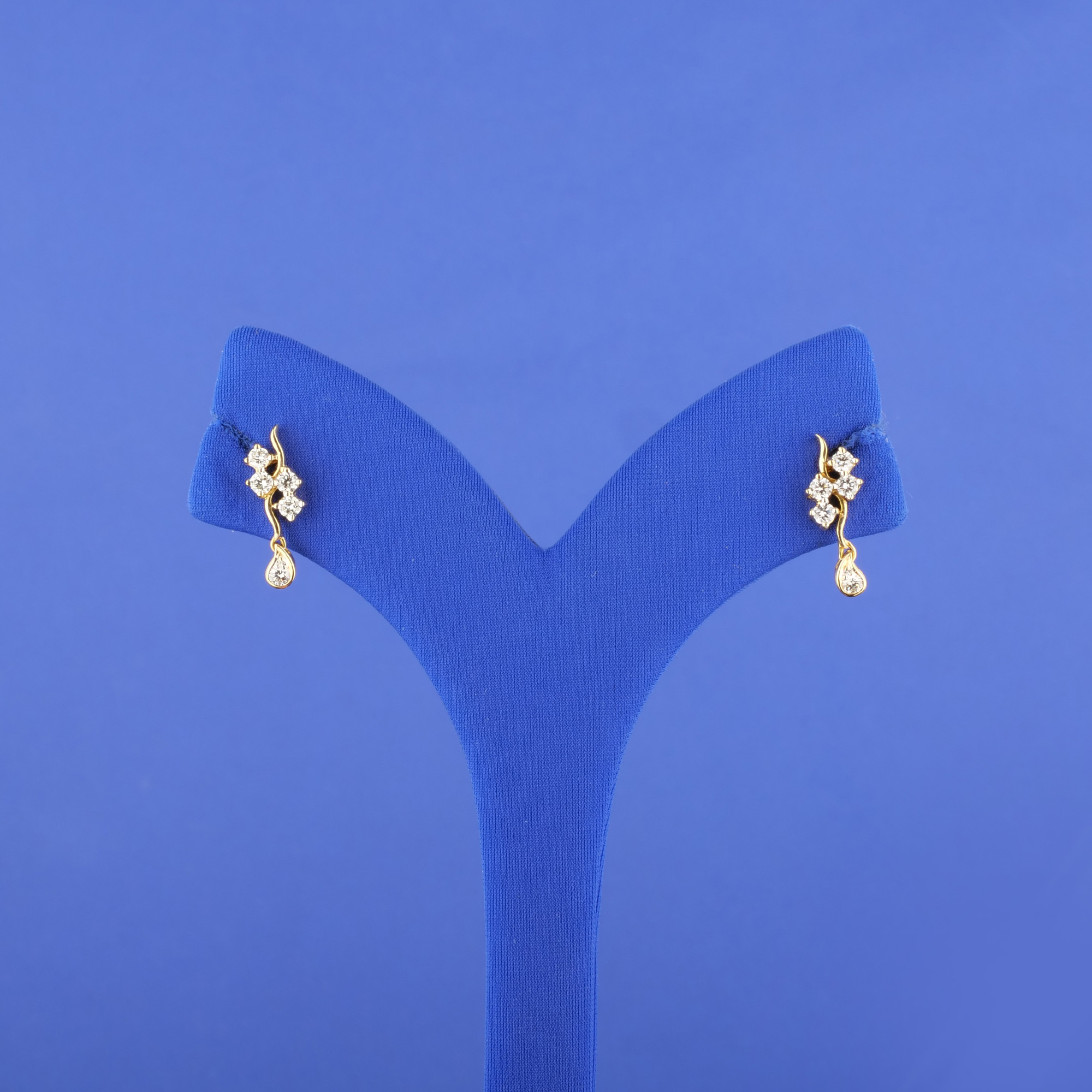 18K Yellow Gold Diamond 'Drop' Earrings