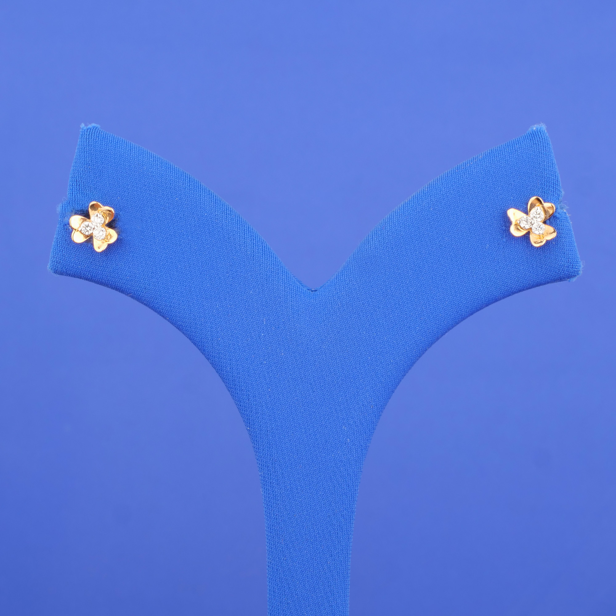 18K Rose Gold Baby Diamond Earrings