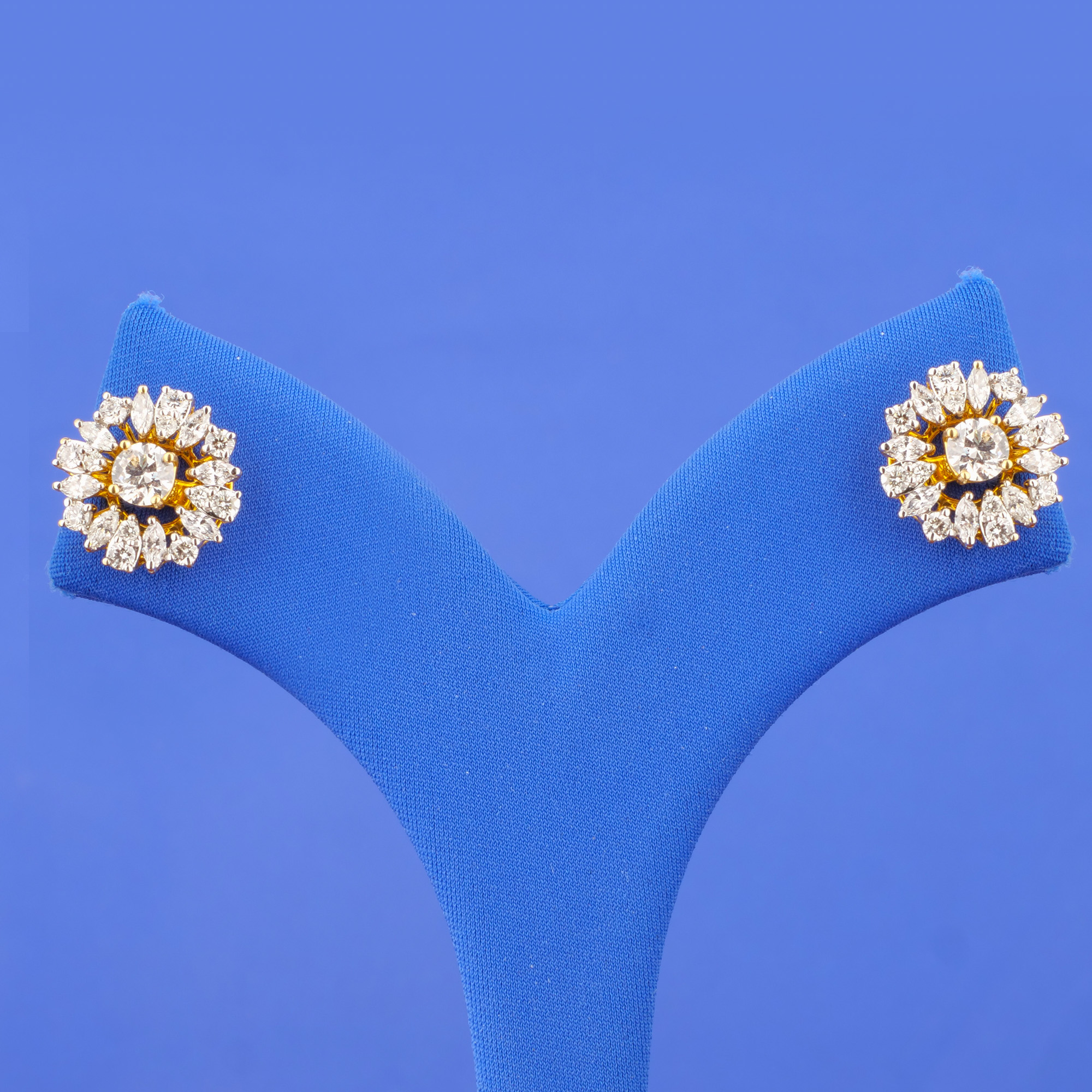 18K Yellow Gold Diamond 'Detachable' Earrings