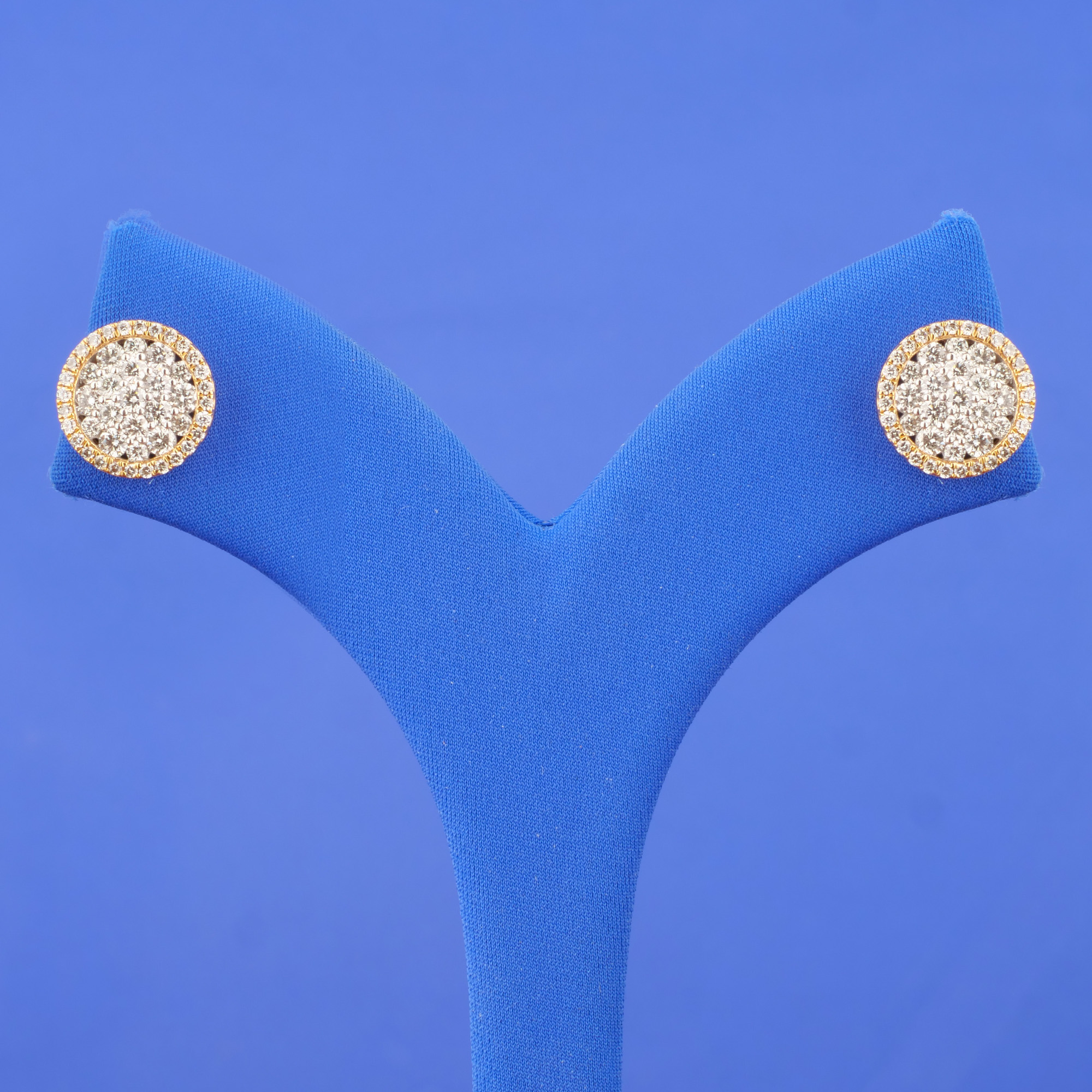 18K Rose Gold Diamond Earrings