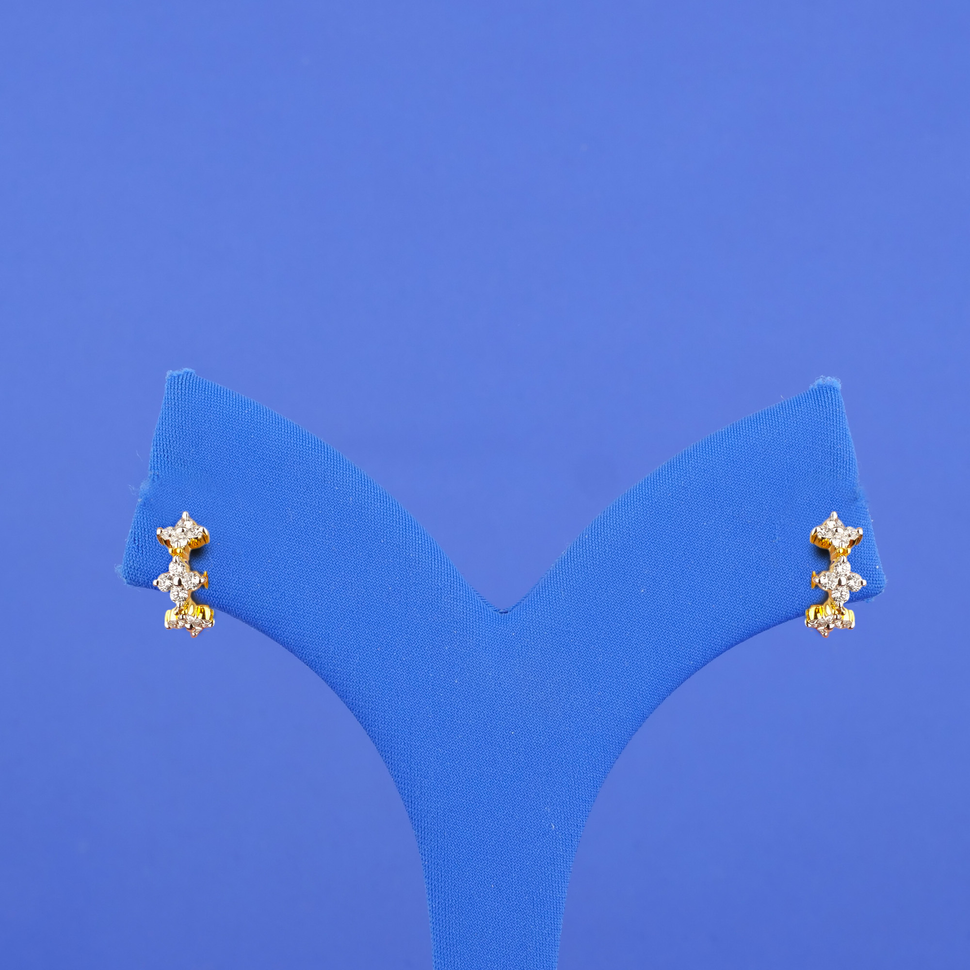 18K Yellow Gold Diamond 'Bali' Earrings