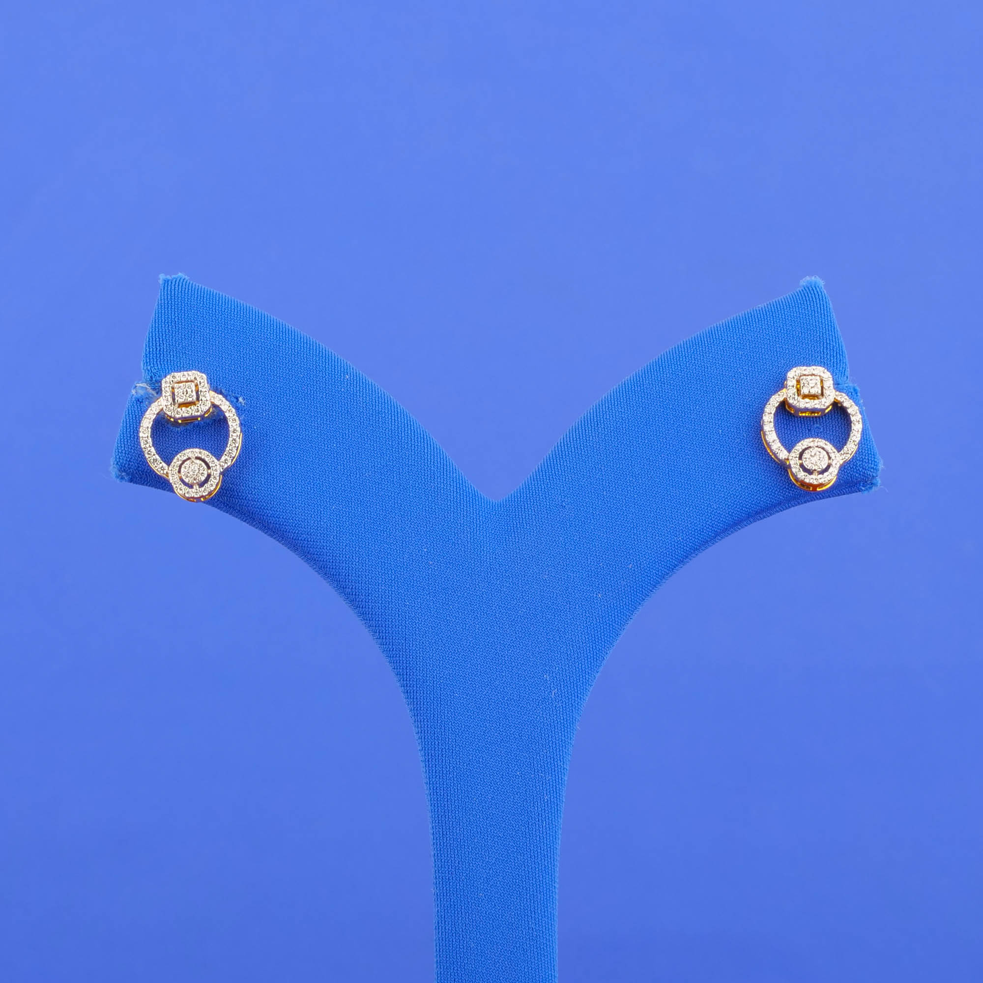 18K Yellow Gold Diamond Earrings