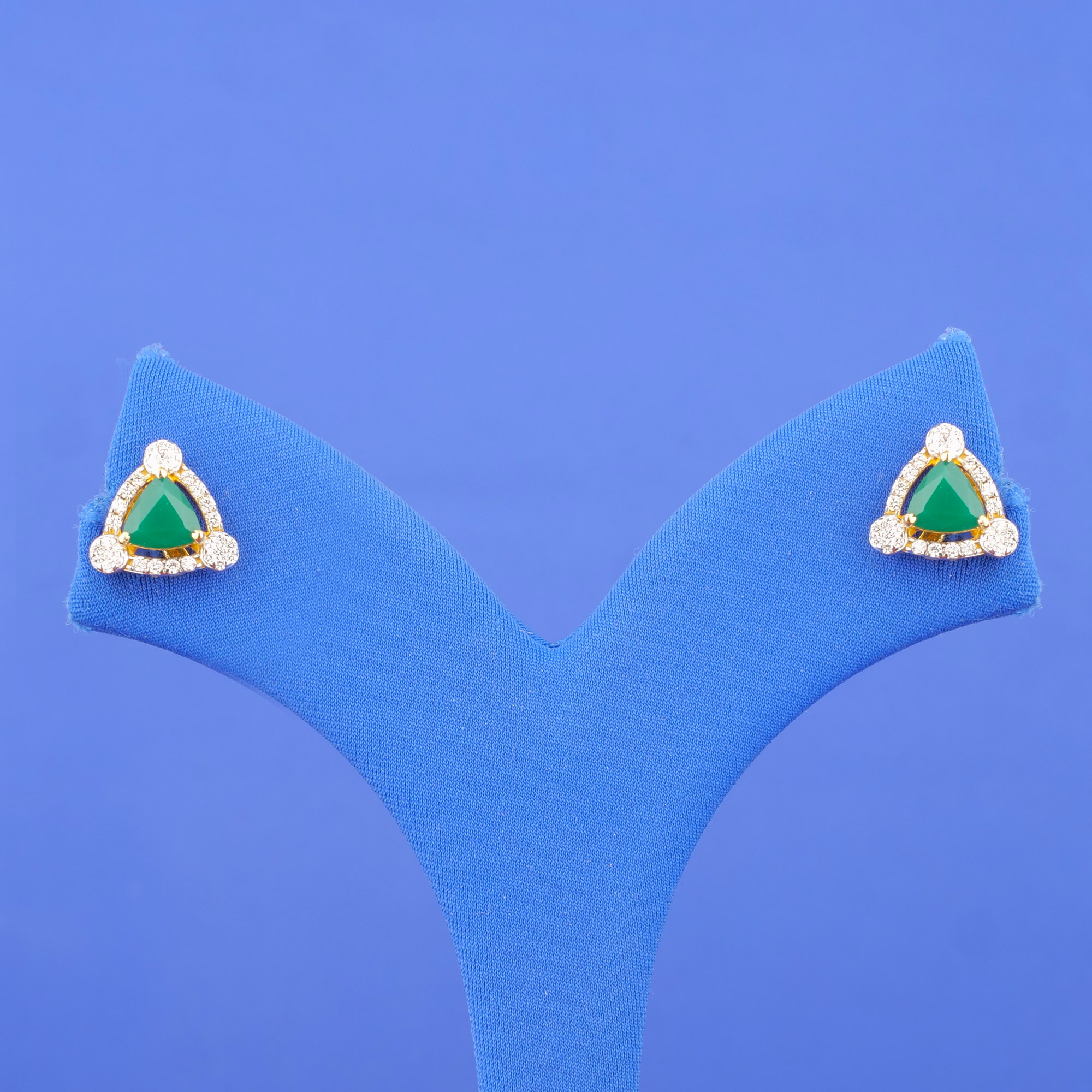 18K Yellow Gold Diamond Earrings w/ Stones