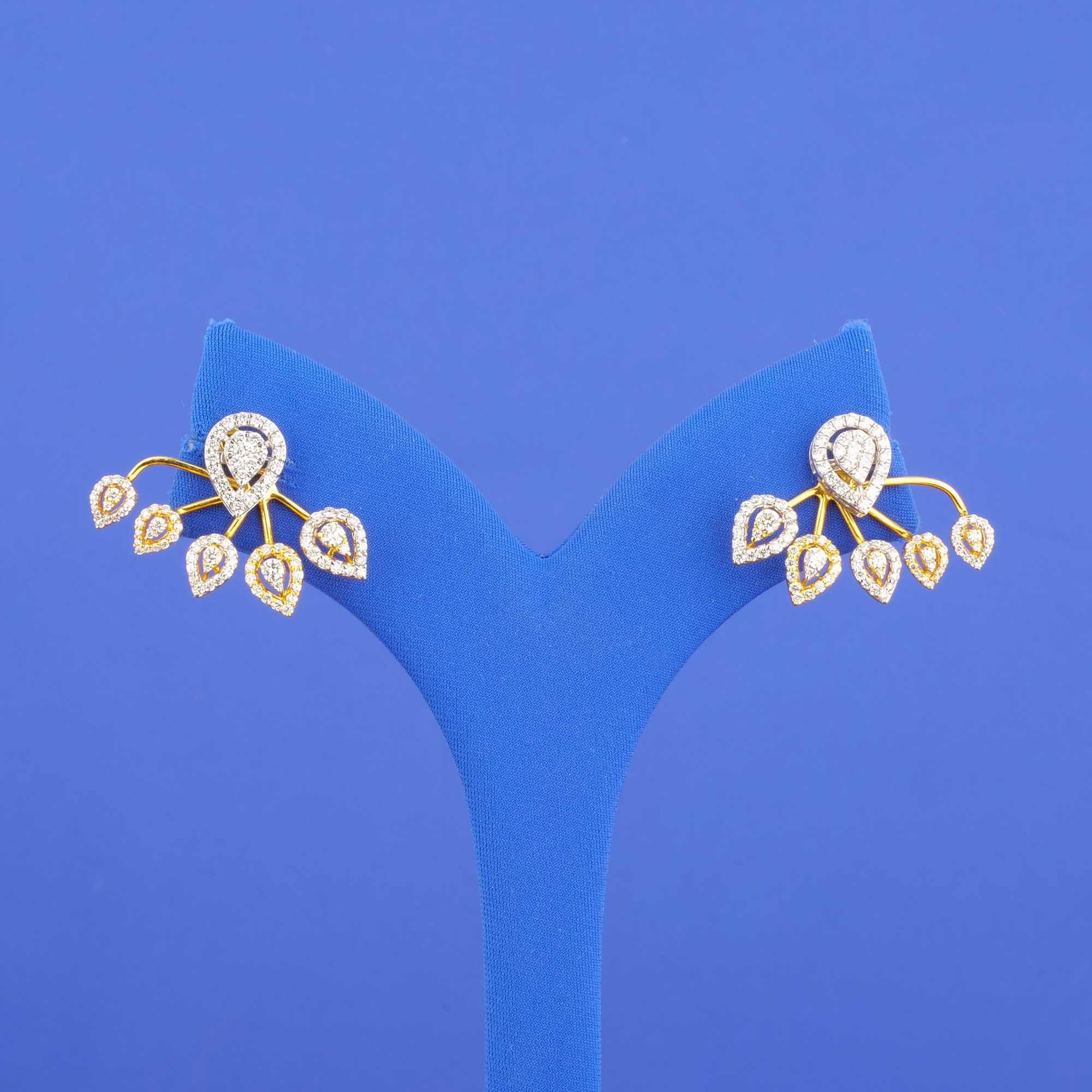 18K White Gold & Yellow Gold Diamond 'Detachable' Earrings