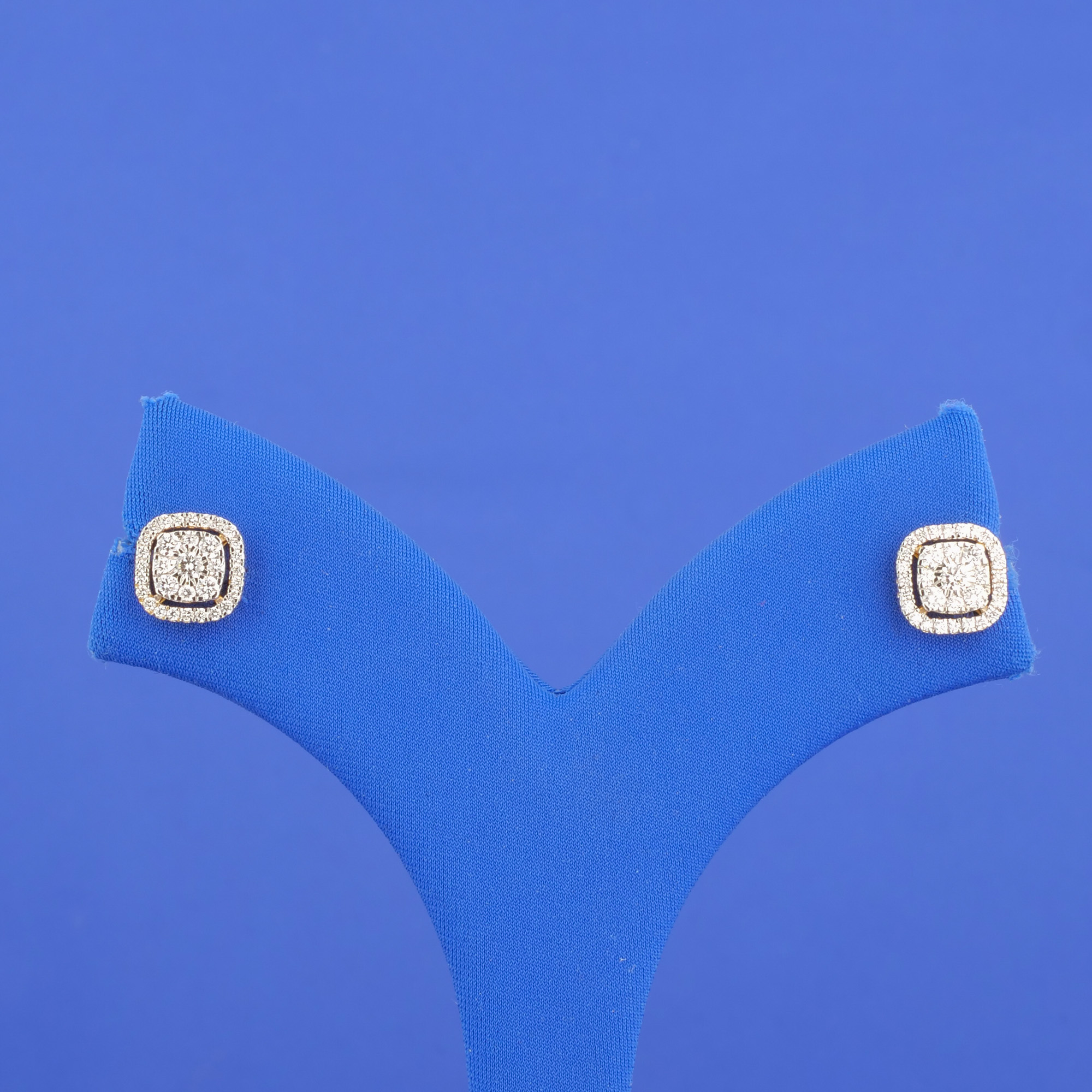 18K Yellow Gold Diamond Earrings
