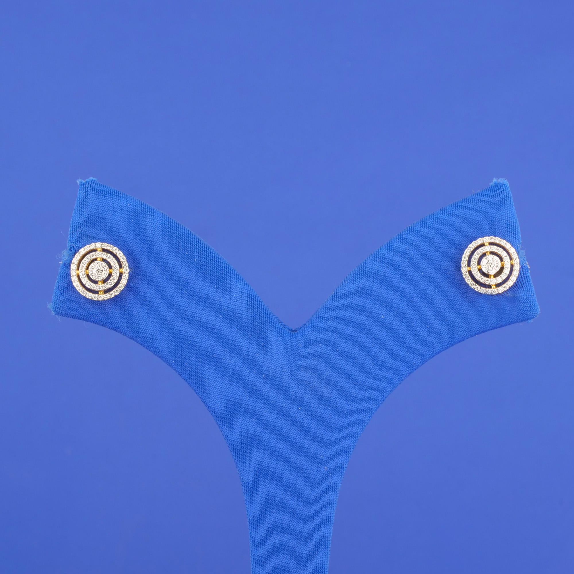18K Yellow Gold Diamond Earrings