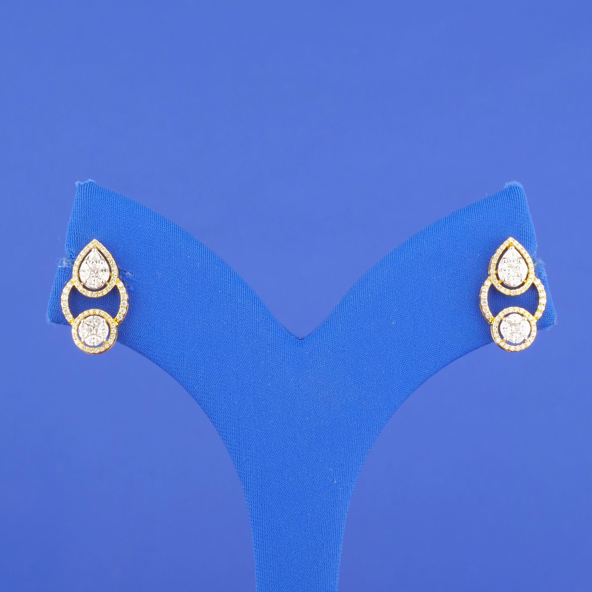 18K Yellow Gold Diamond 'Drop' Earrings