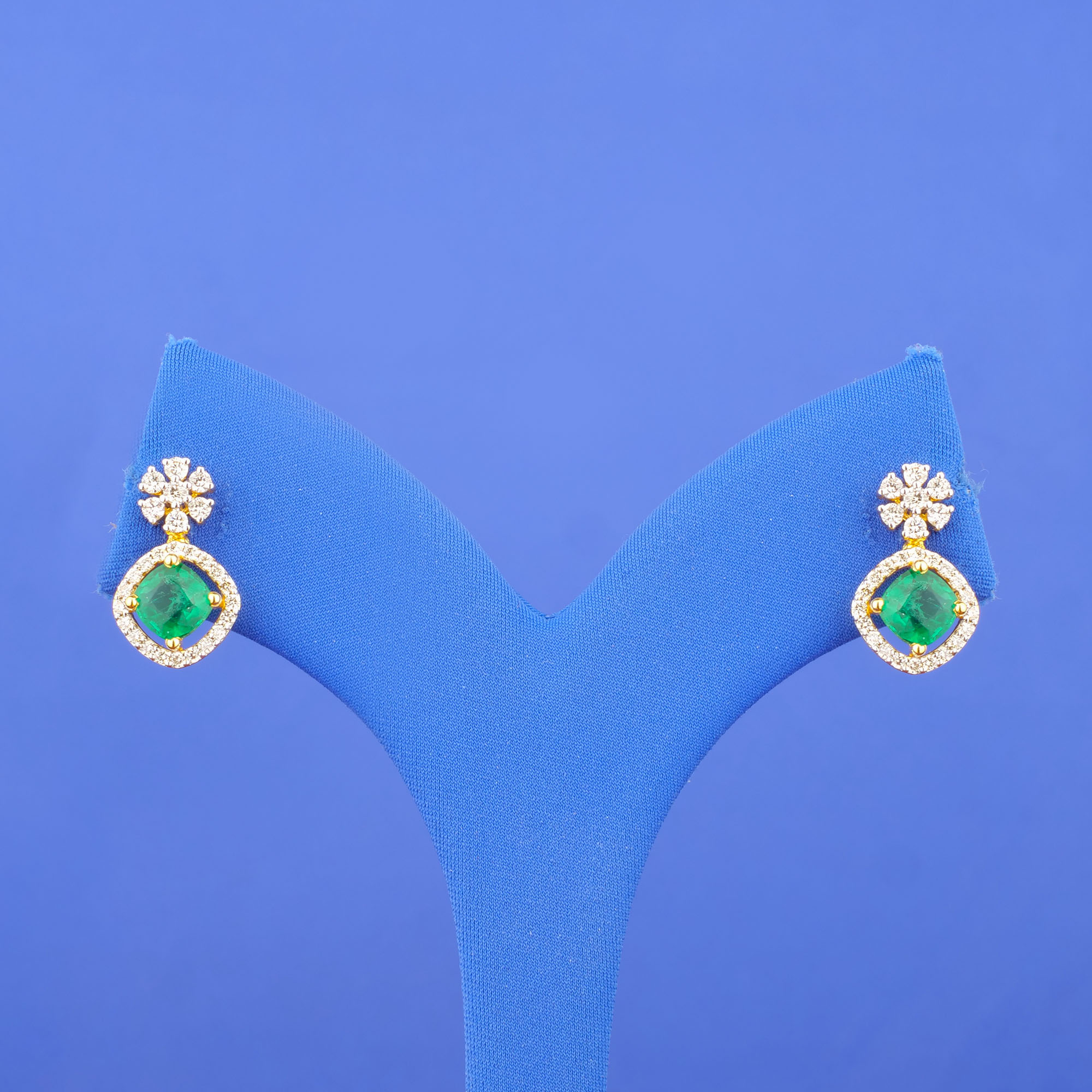 18K YG Diamond 'Drop' Earrings