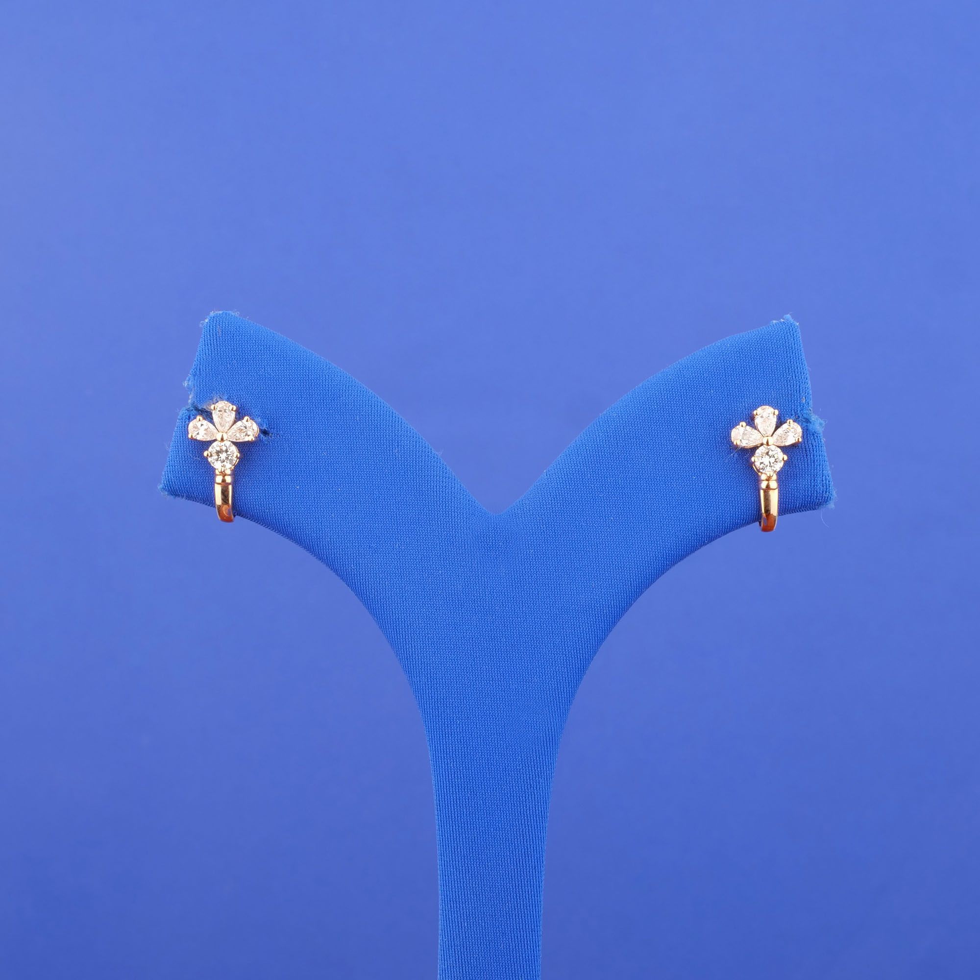 18K Rose Gold Diamond Earrings