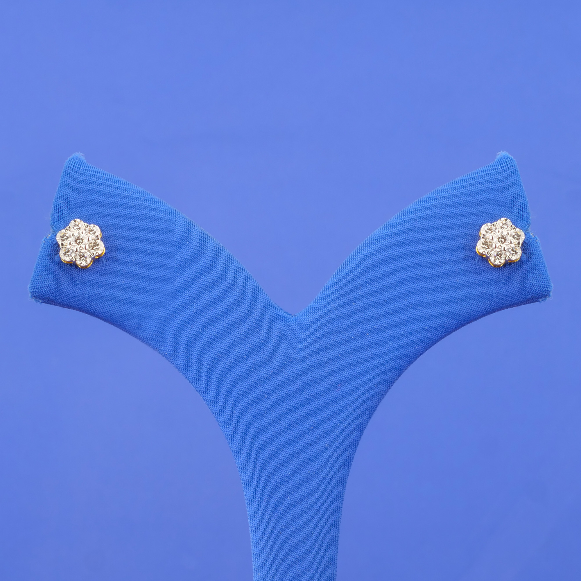 18K Yellow Gold Diamond Earrings