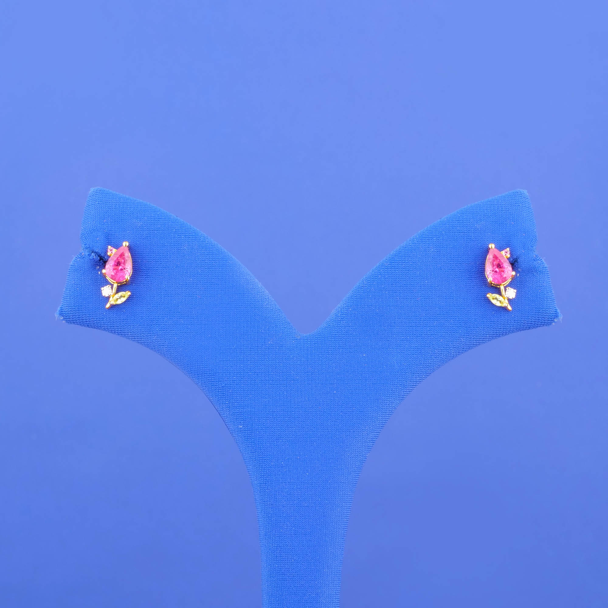 18K Yellow Gold Diamond 'Tulip' Earrings