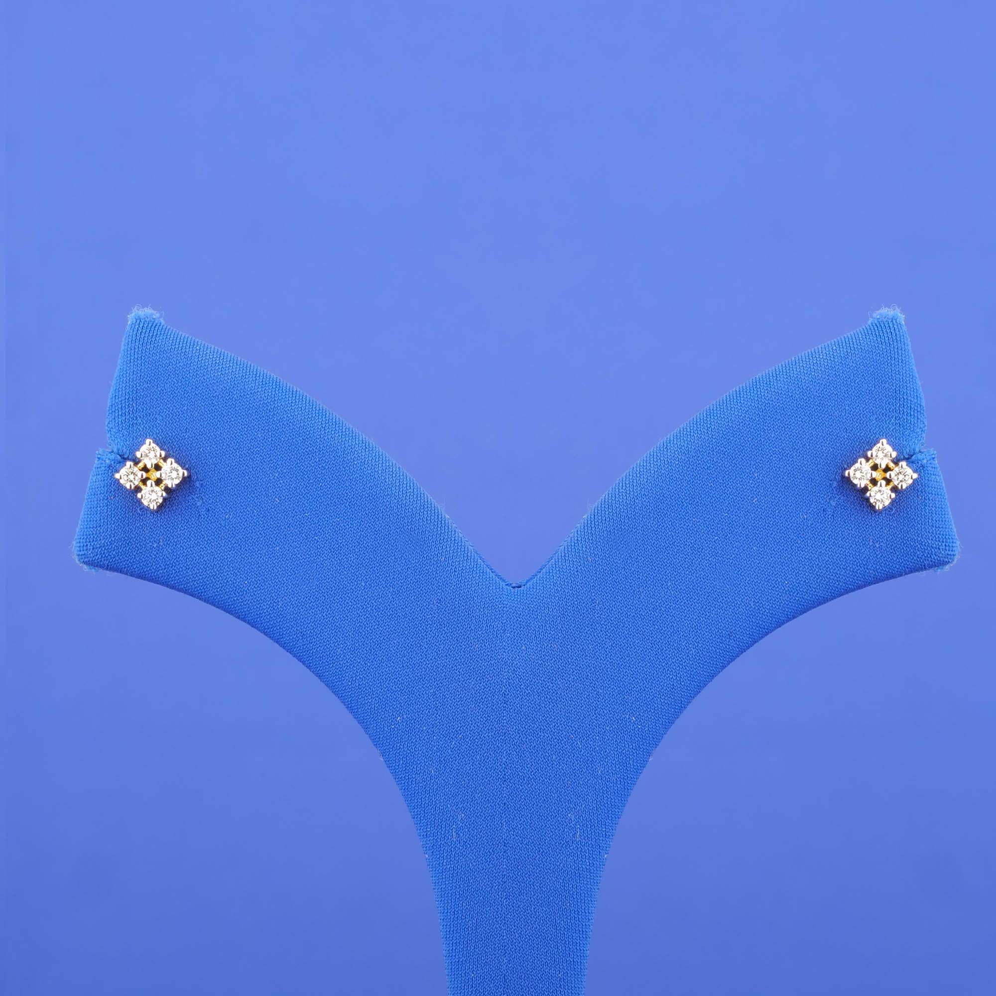 18K Yellow Gold Diamond Earrings