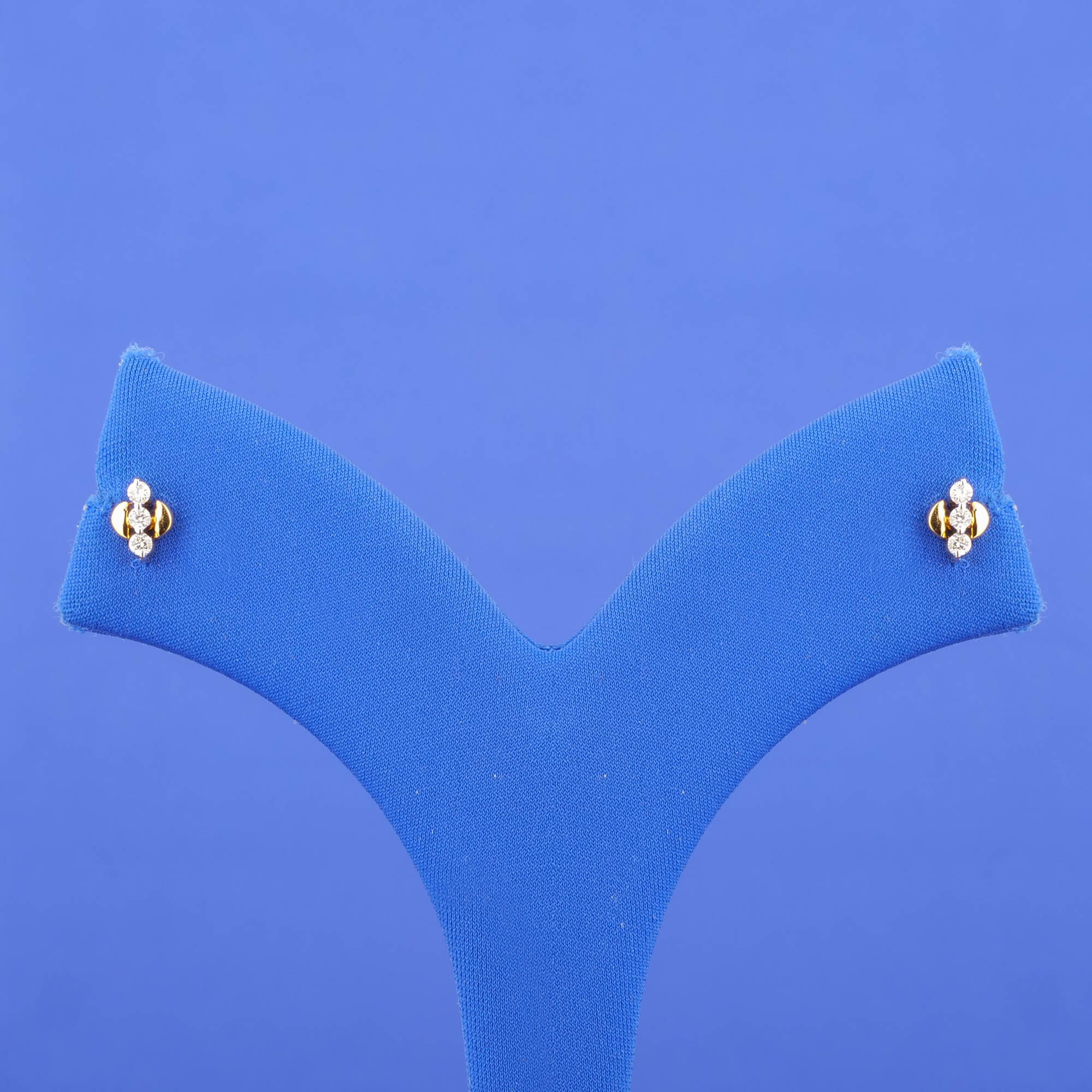 18K Yellow Gold Diamond Earrings