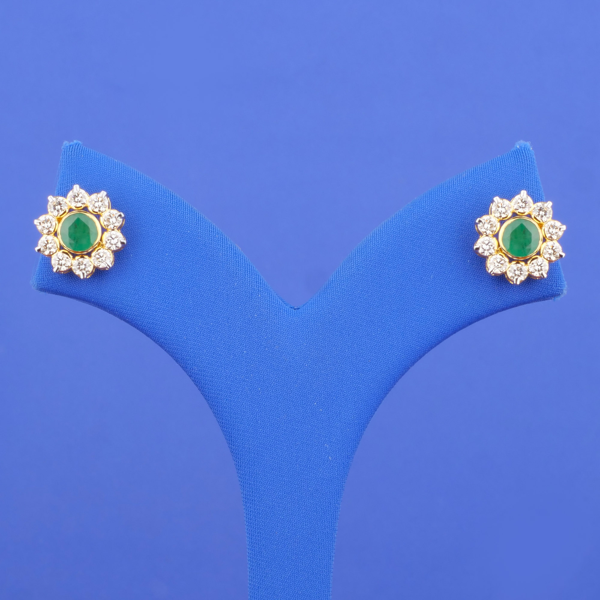 18K Yellow Gold Diamond Earrings (Intchg.)