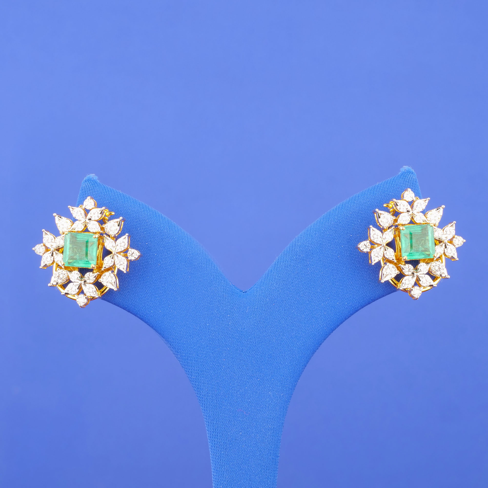 18K Yellow Gold Diamond Earrings (Intchg.)