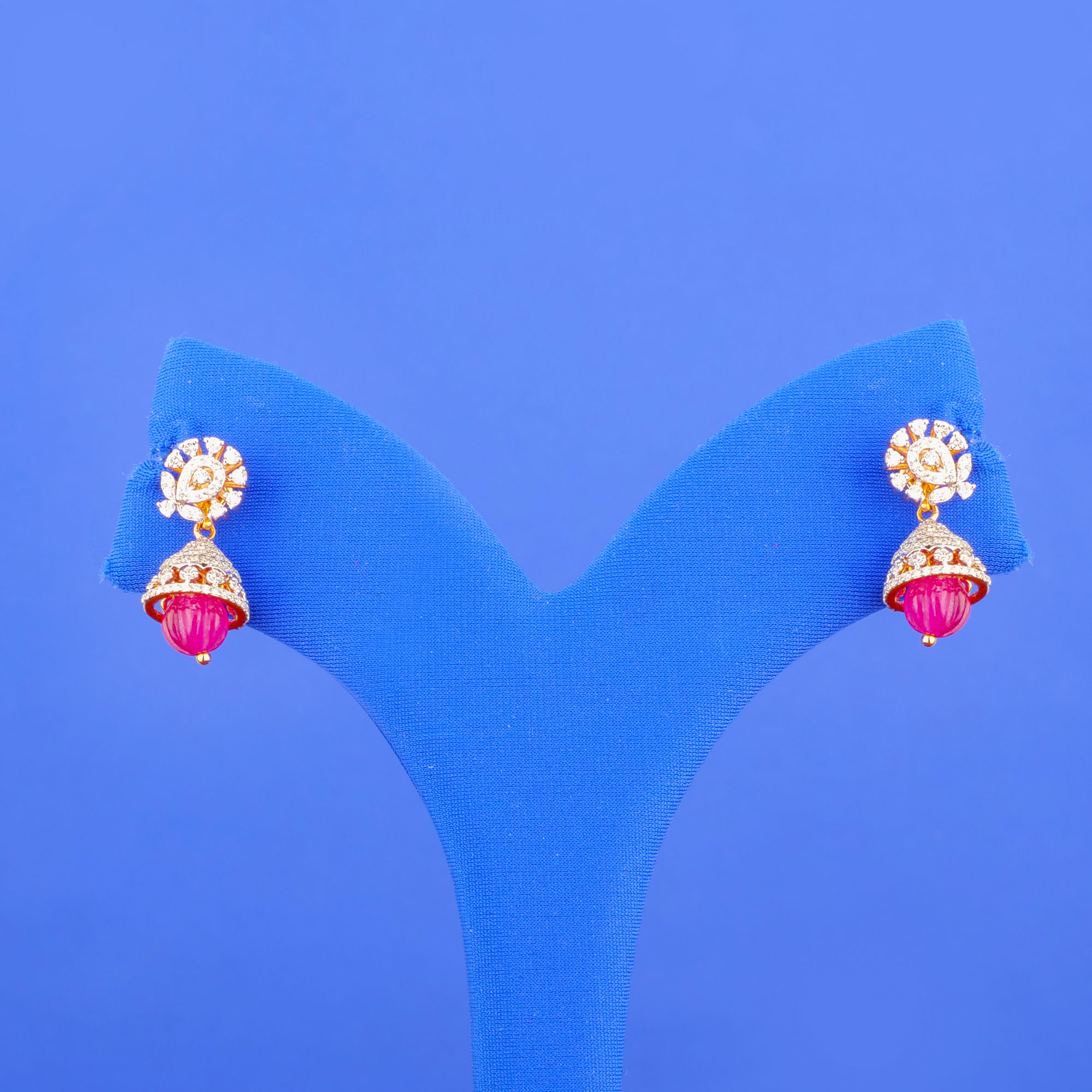 18K Yellow Gold Diamond 'Jhumka' Earrings