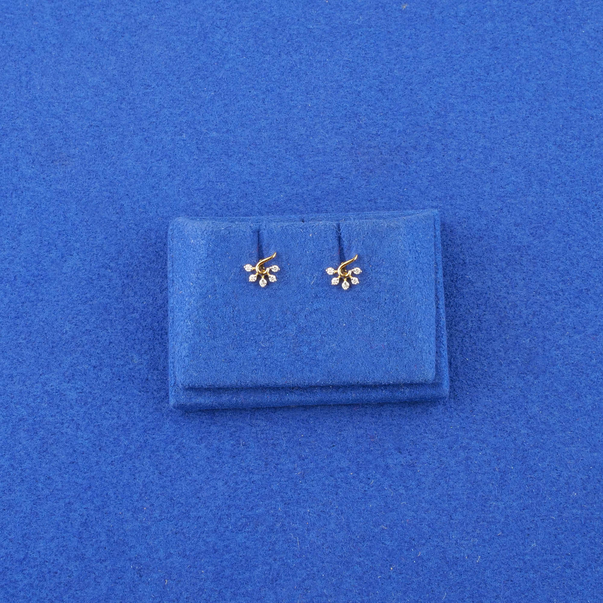 18K Yellow Gold Baby Diamond Earrings