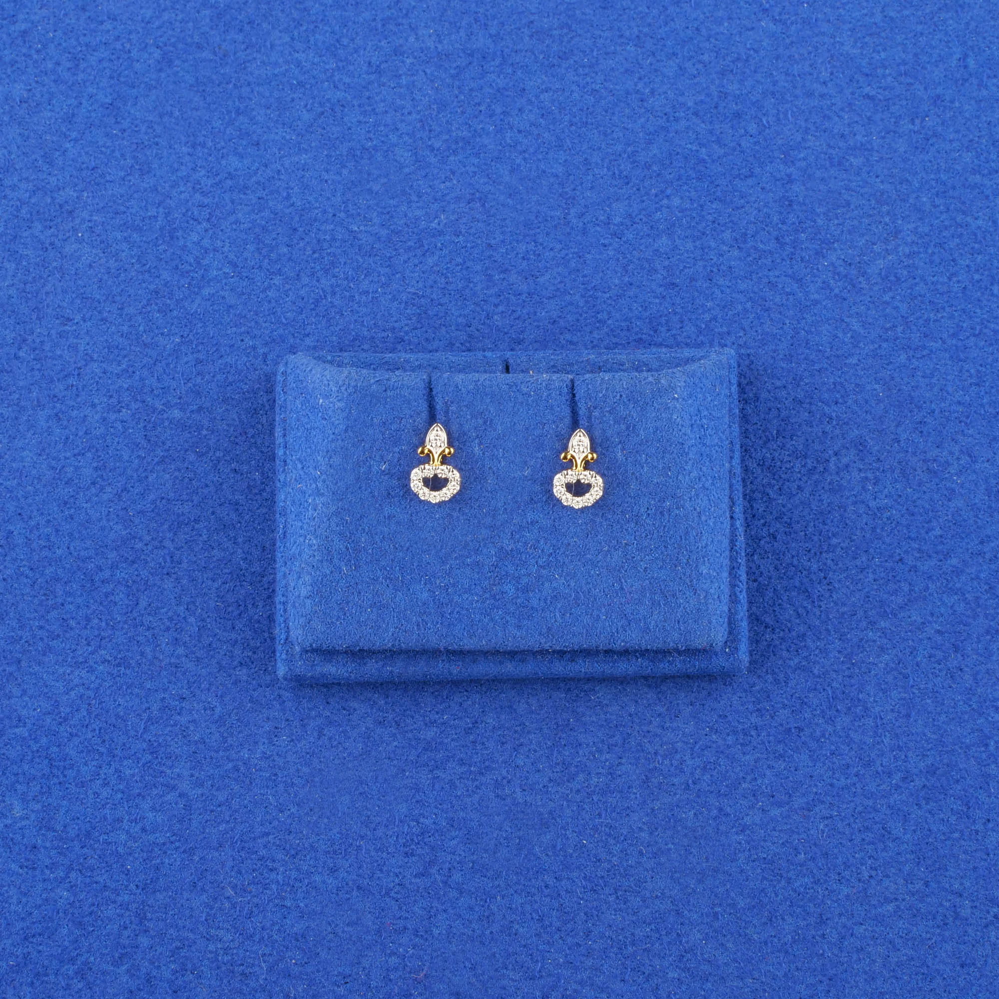 18K Yellow Gold Baby Diamond Earrings