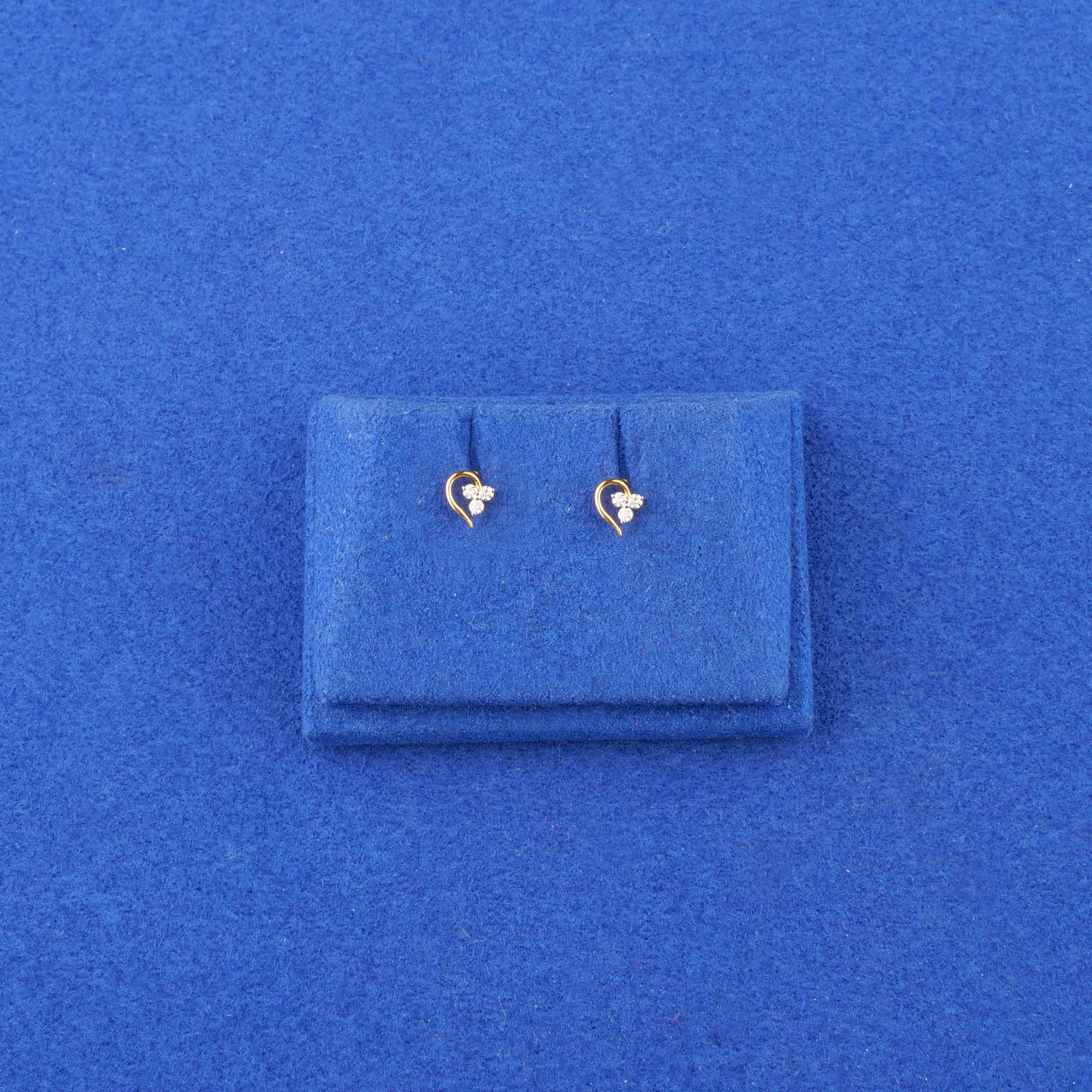 18K Yellow Gold Baby Diamond Earrings