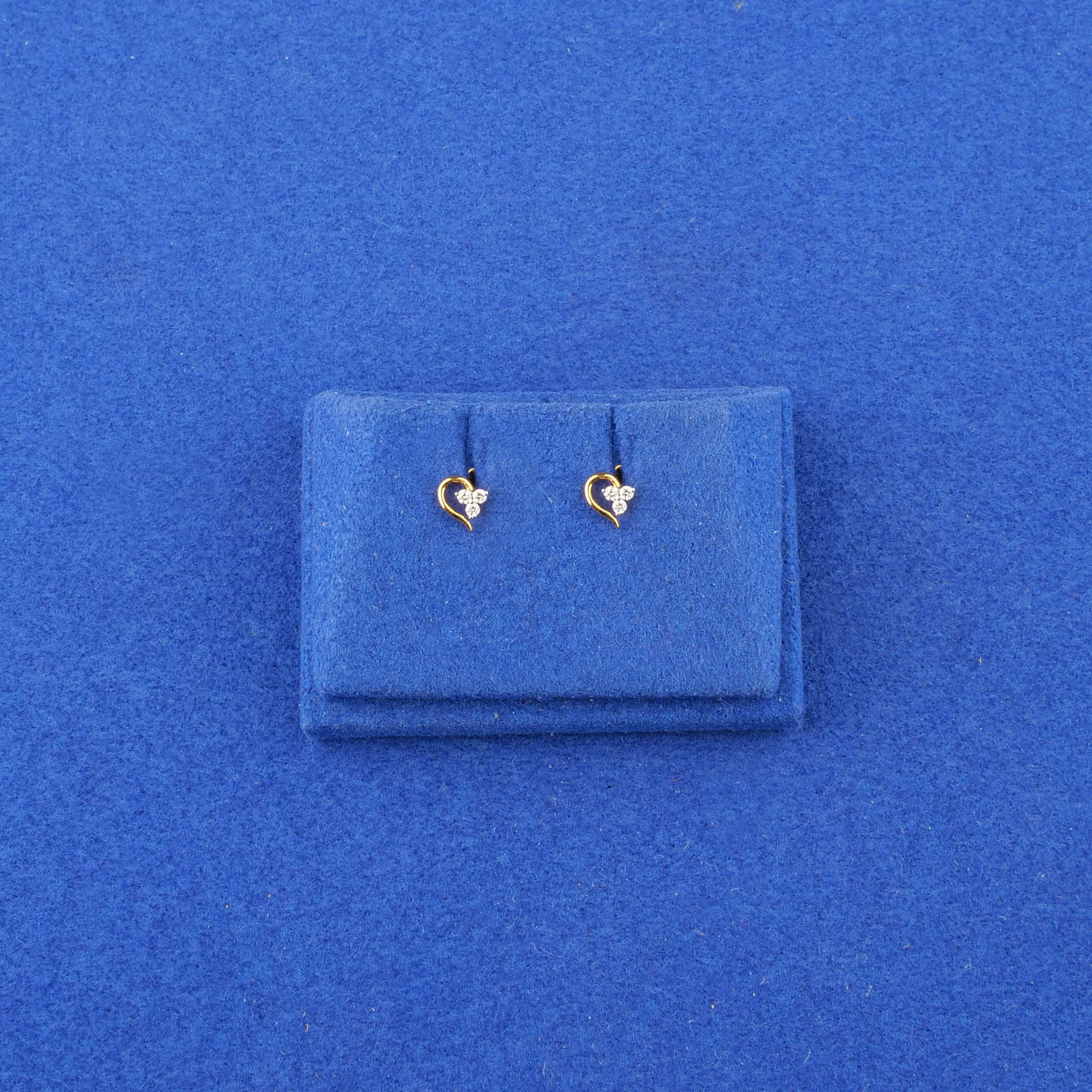 18K Yellow Gold Baby Diamond Earrings