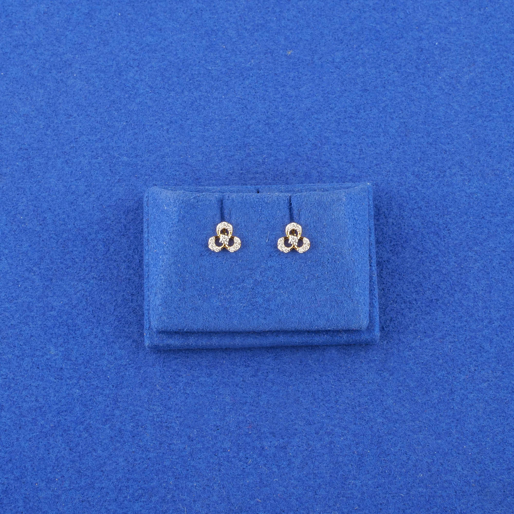 18K Yellow Gold Baby Diamond Earrings