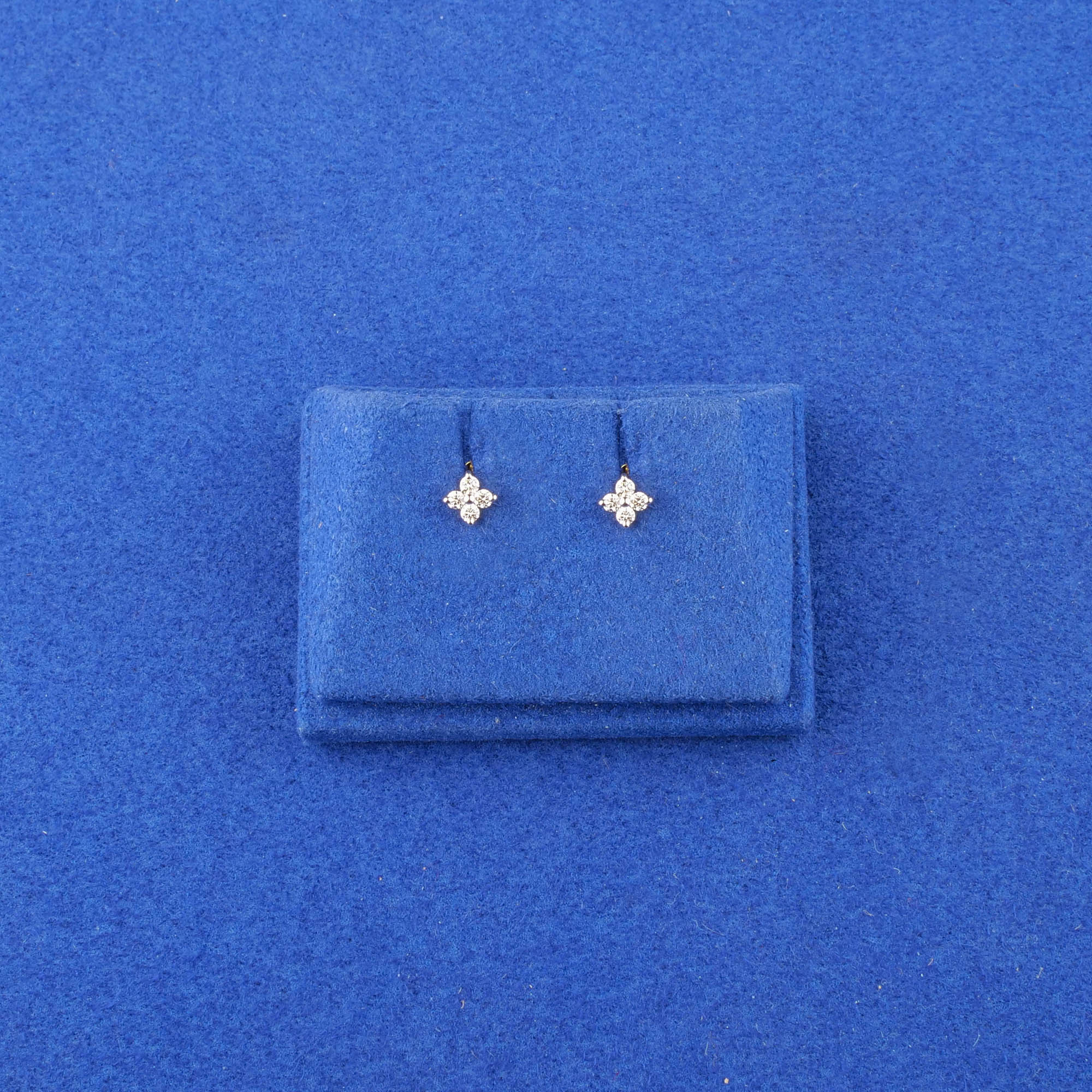 18K Yellow Gold Baby Diamond Earrings