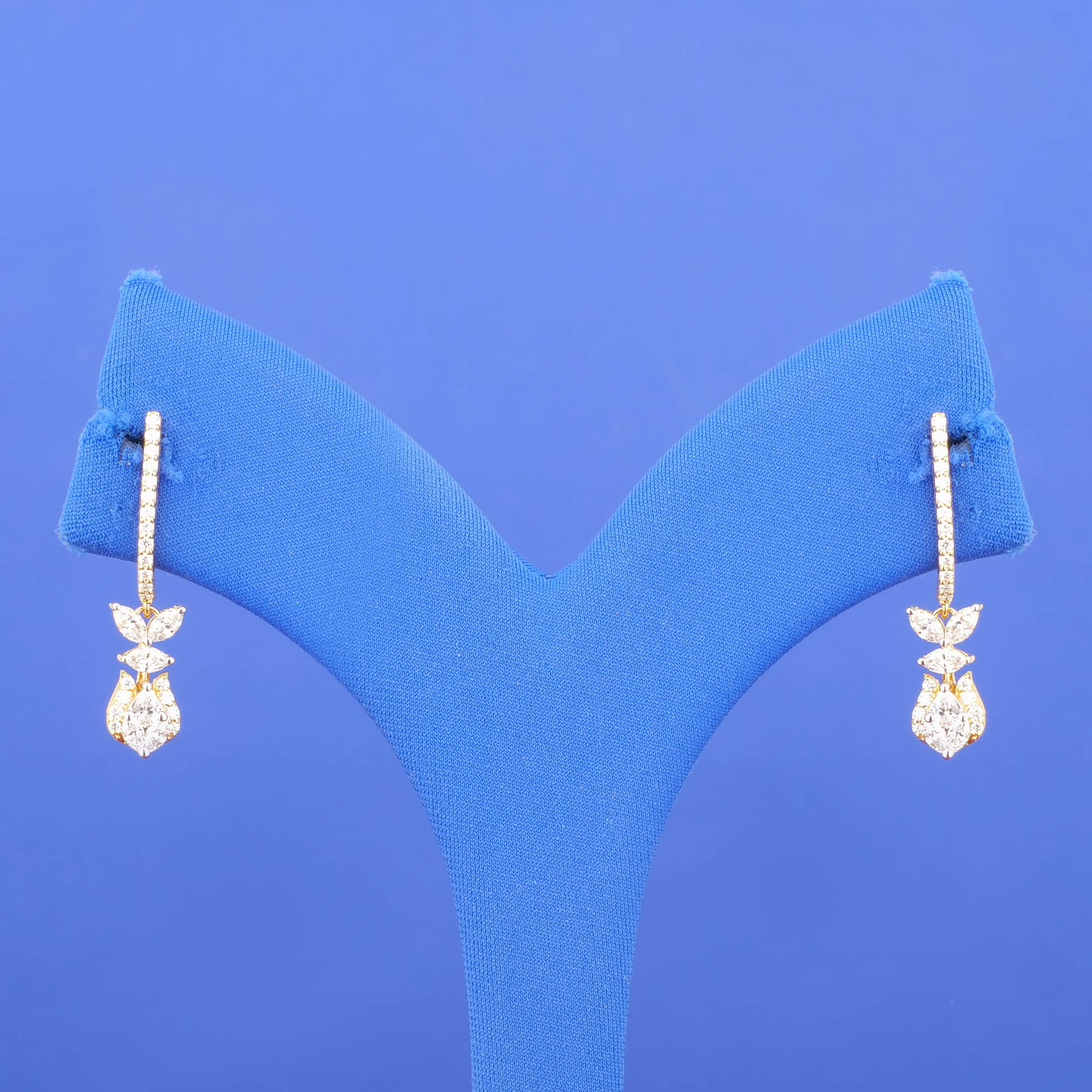 18K Yellow Gold Diamond 'Drop' Earrings