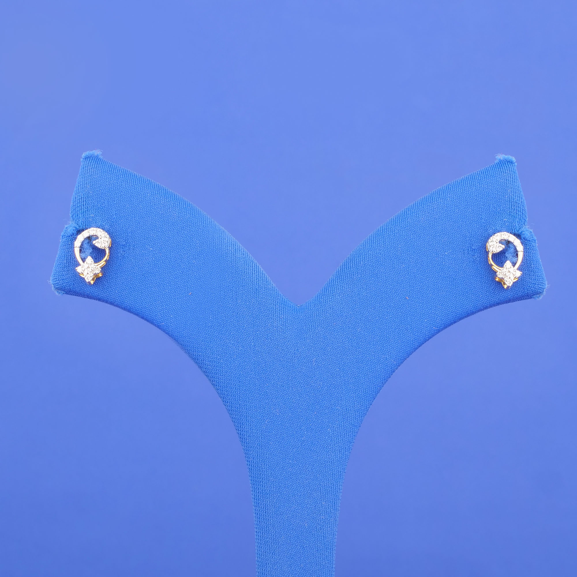 18K Yellow Gold Baby Diamond Earrings