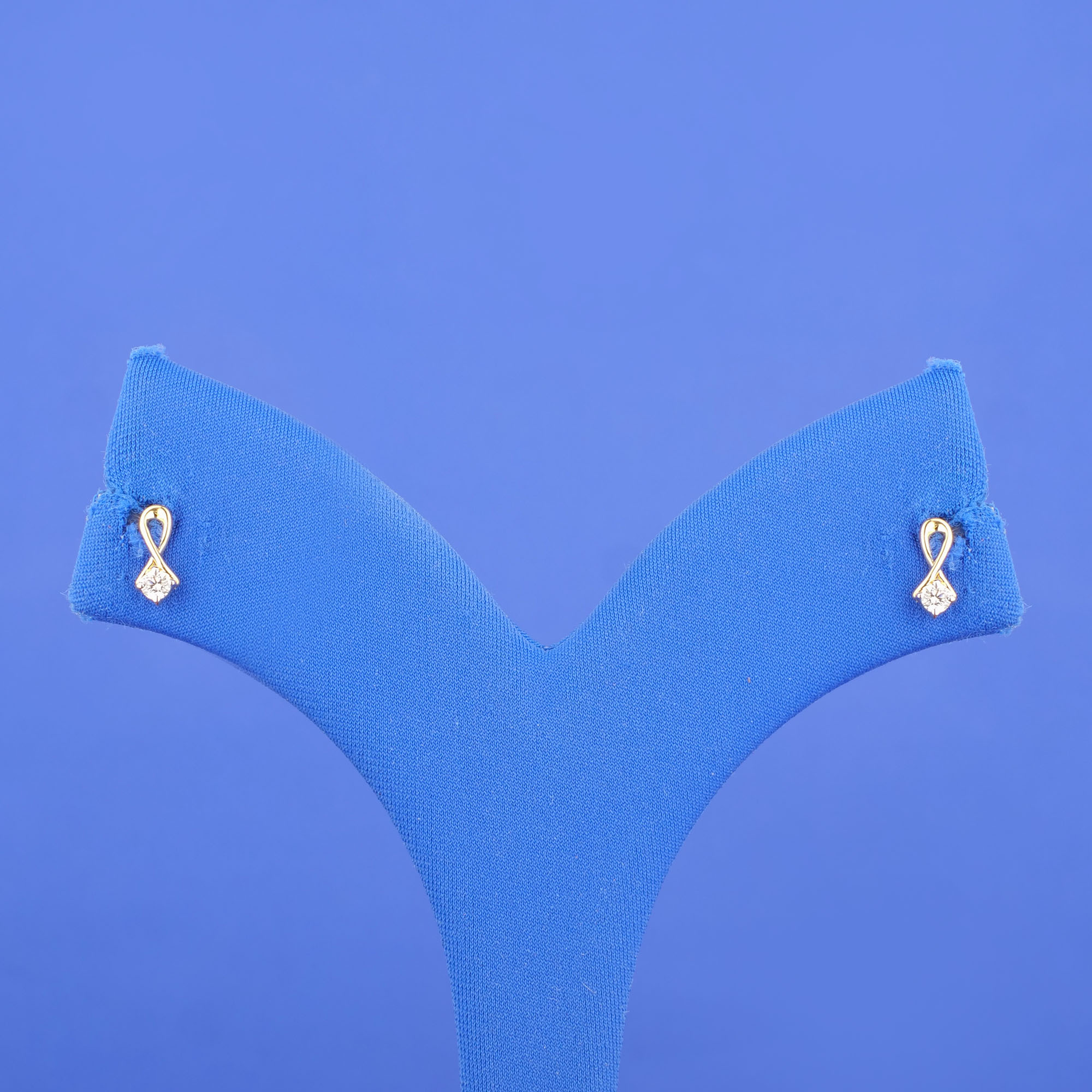 18K Yellow Gold Baby Diamond Earrings