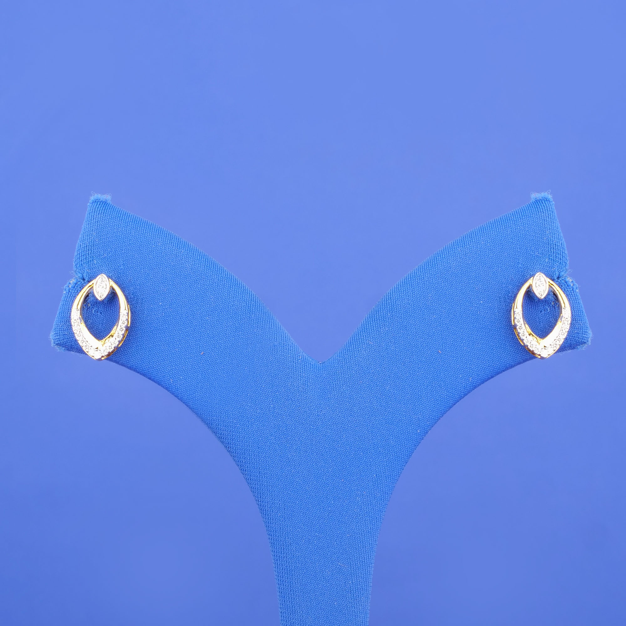 18K Yellow Gold Diamond Earrings
