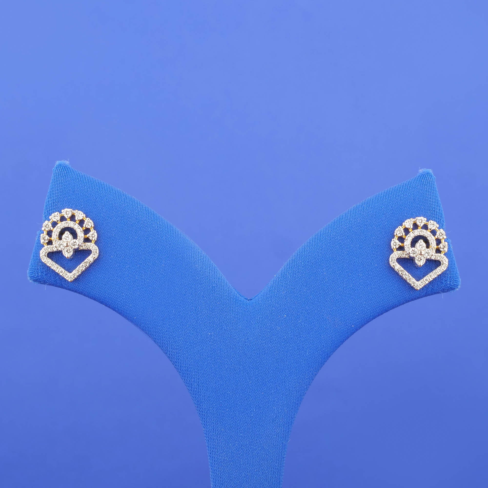 18K Yellow Gold Diamond Earrings