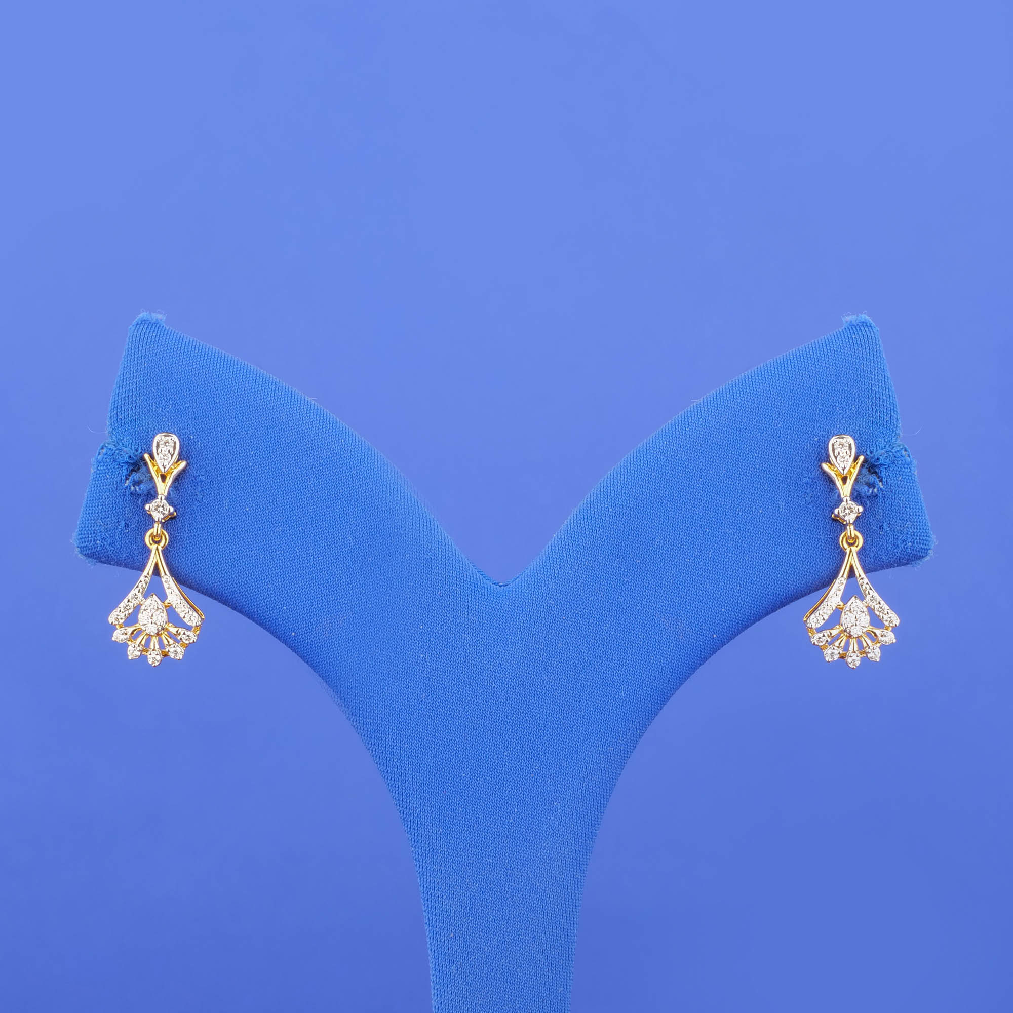 18K Yellow Gold Diamond 'Drop' Earrings