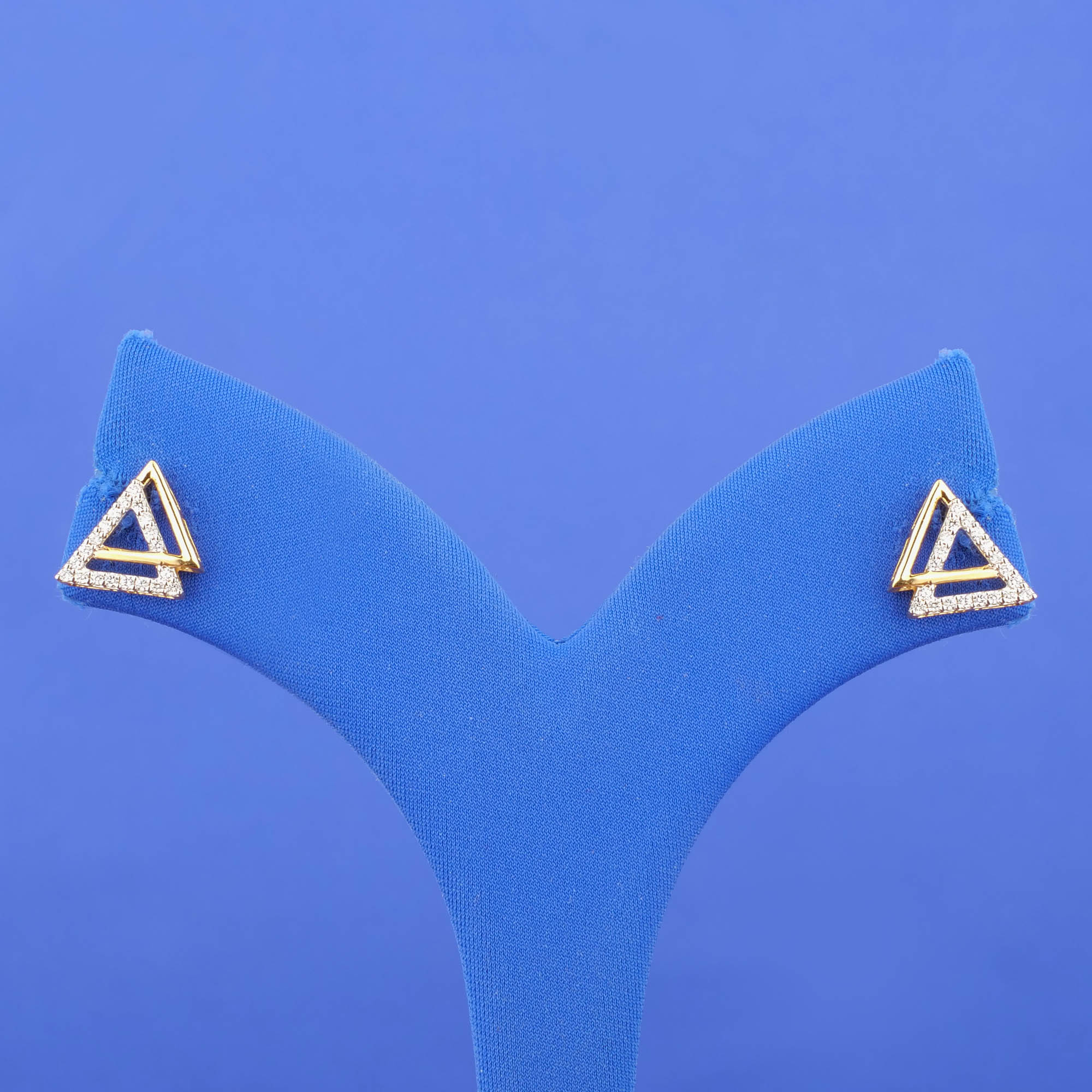 18K Yellow Gold Diamond Earrings