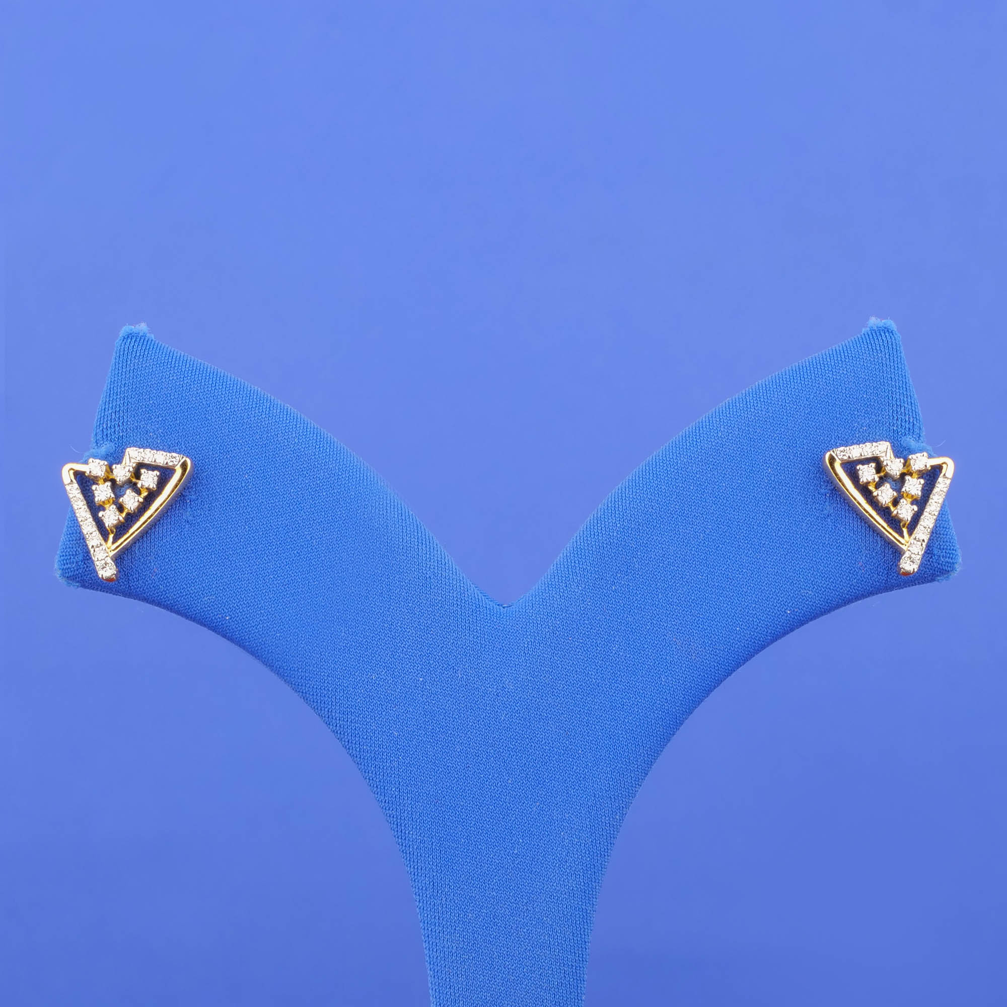 18K Yellow Gold Diamond Earrings
