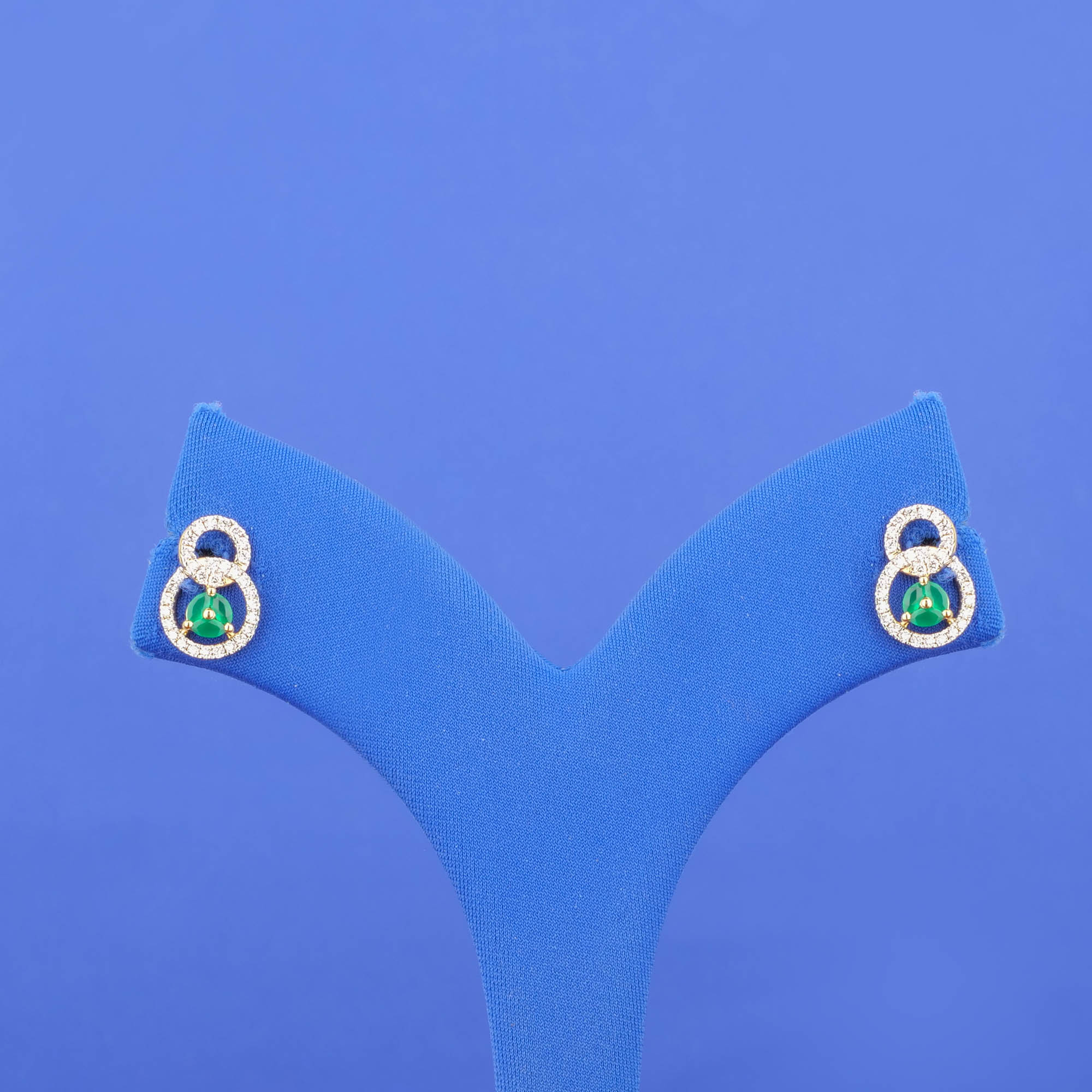 18K Yellow Gold Diamond Earrings