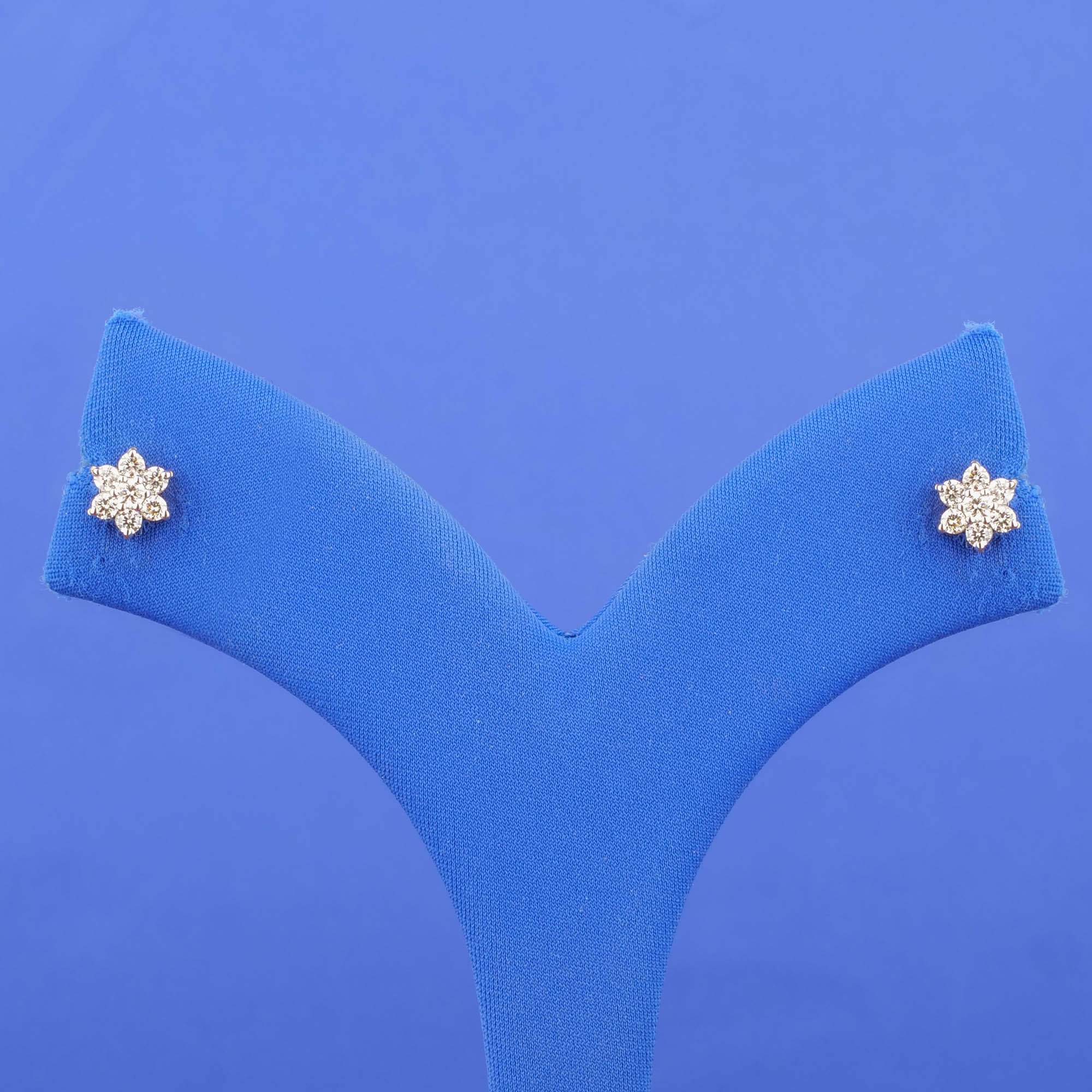 18K Yellow Gold Diamond Earrings