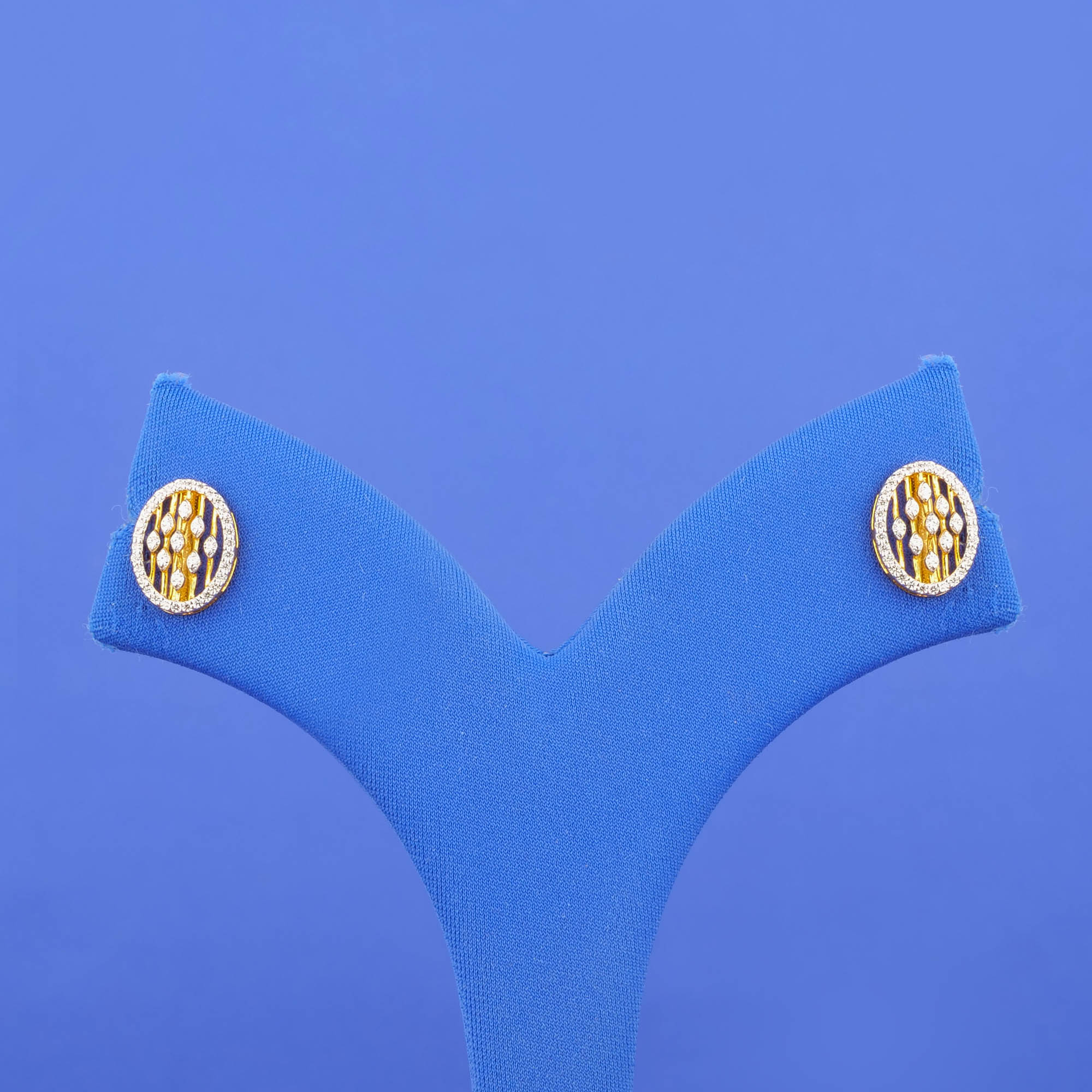18K Yellow Gold Diamond Earrings