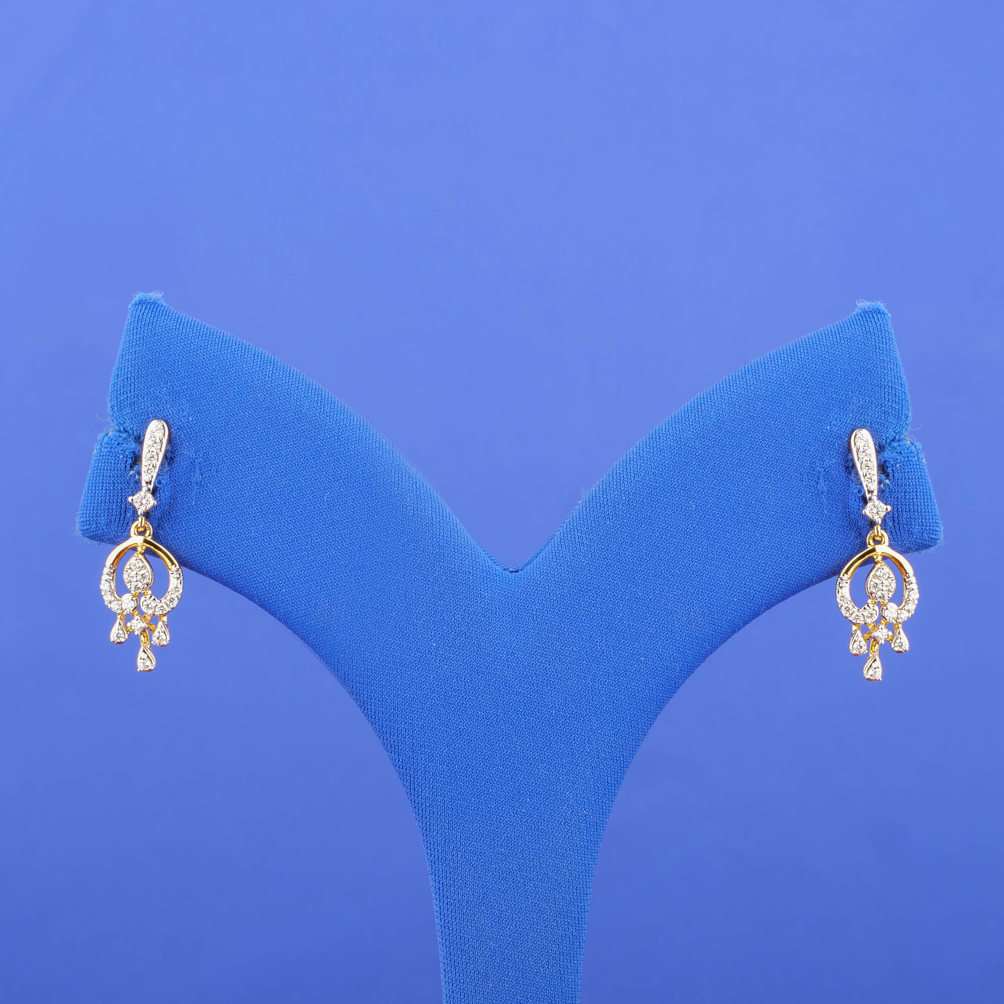 18K Yellow Gold Diamond 'Drop' Earrings