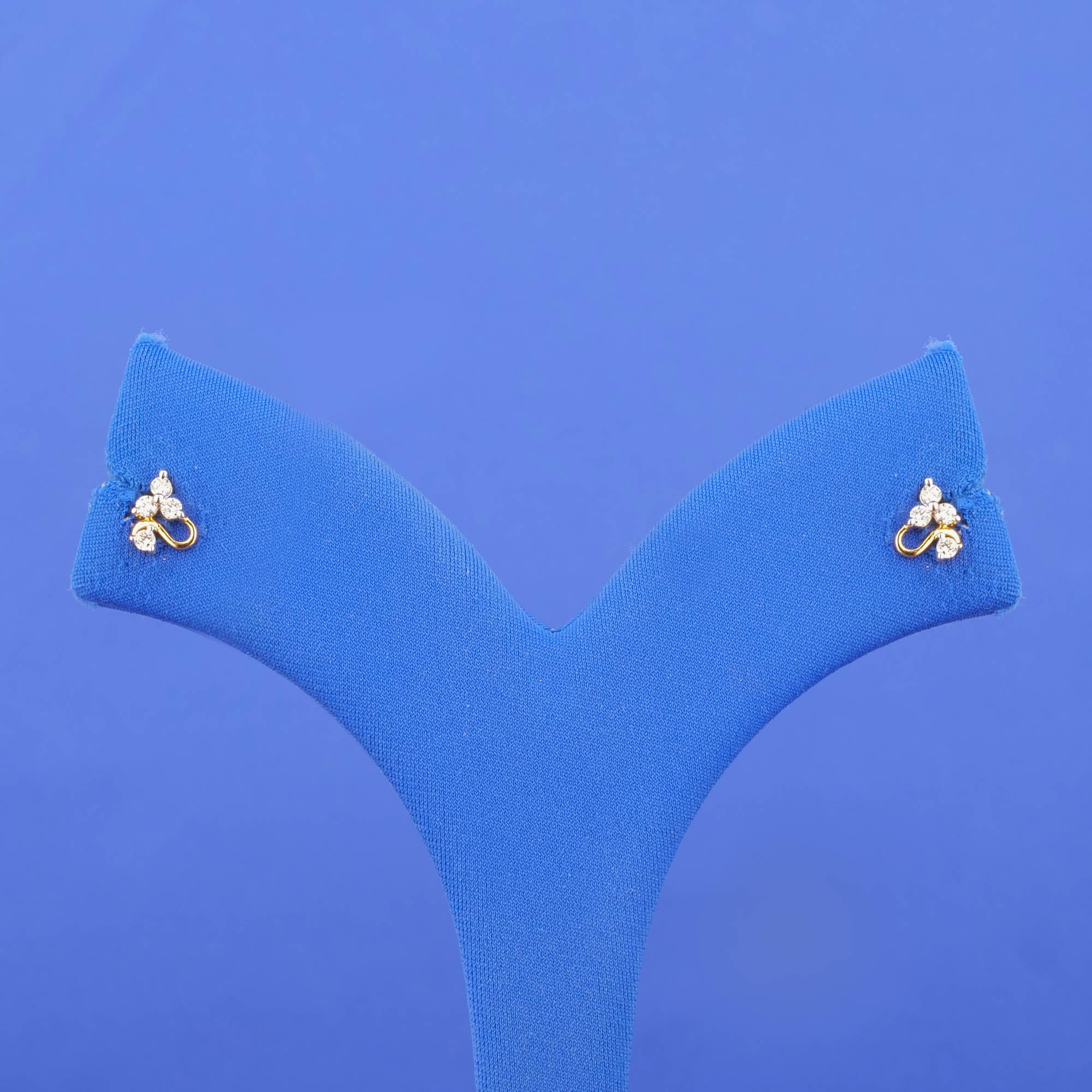 18K Yellow Gold Diamond Earrings