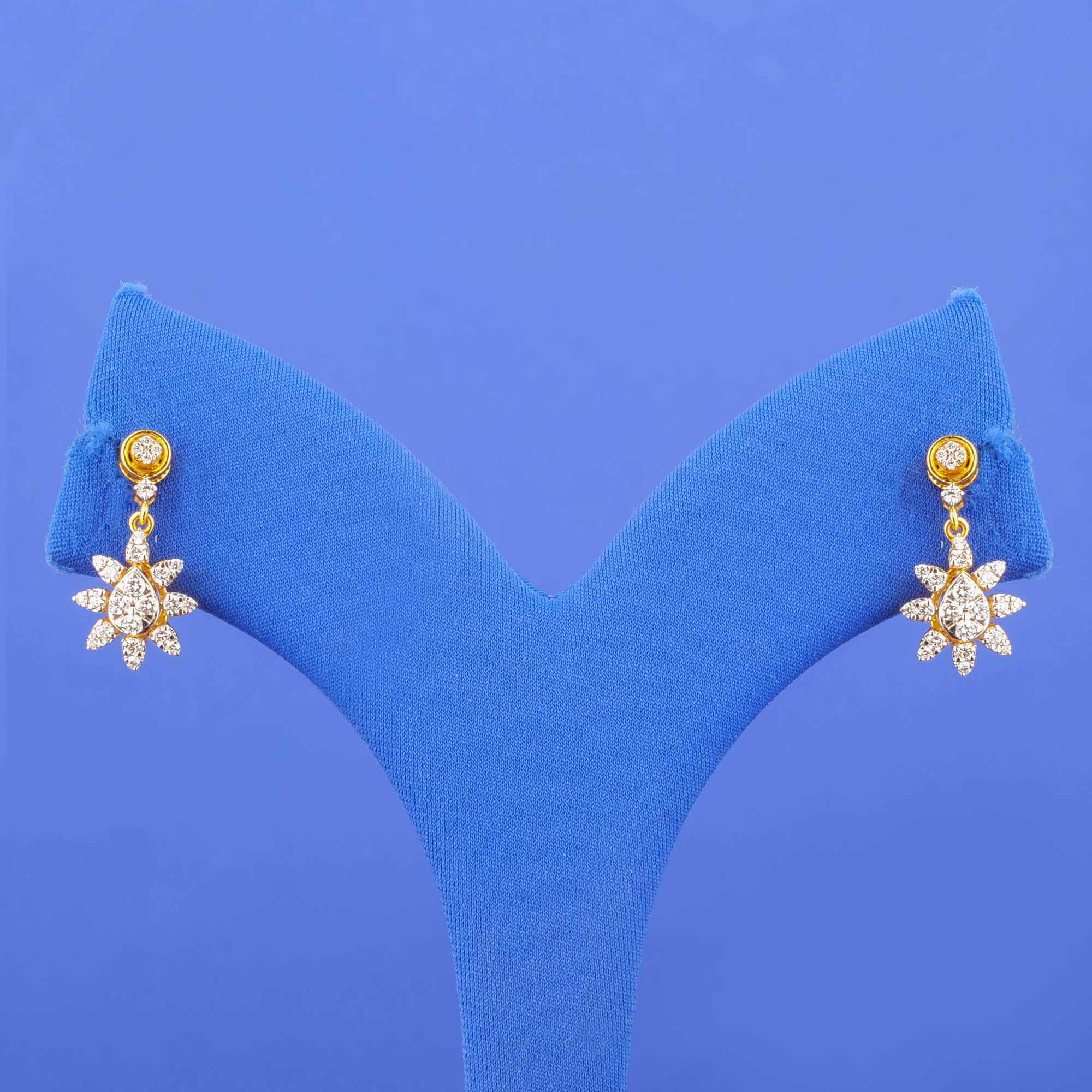 18K Yellow Gold Diamond 'Drop' Earrings