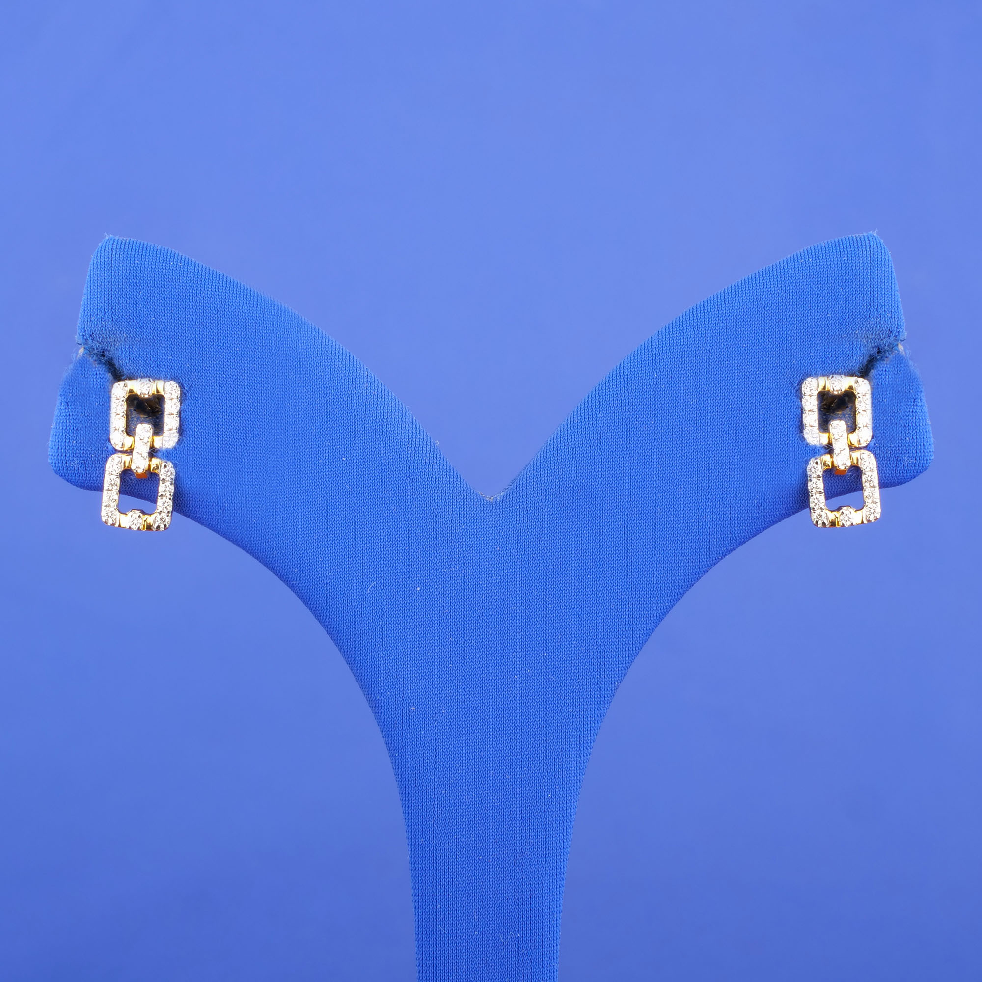18K Yellow Gold Diamond 'Link' Earrings