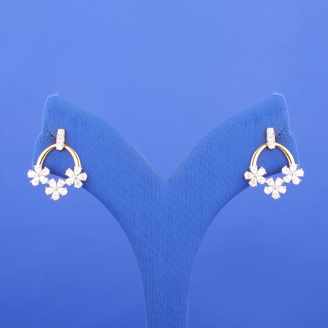 18K Yellow Gold Diamond 'Drop' Earrings
