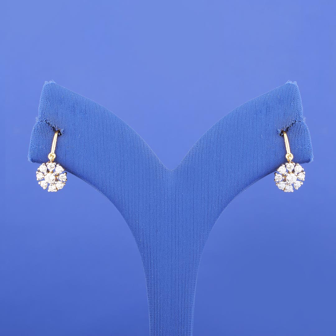 18K Yellow Gold Diamond 'Drop' Earrings