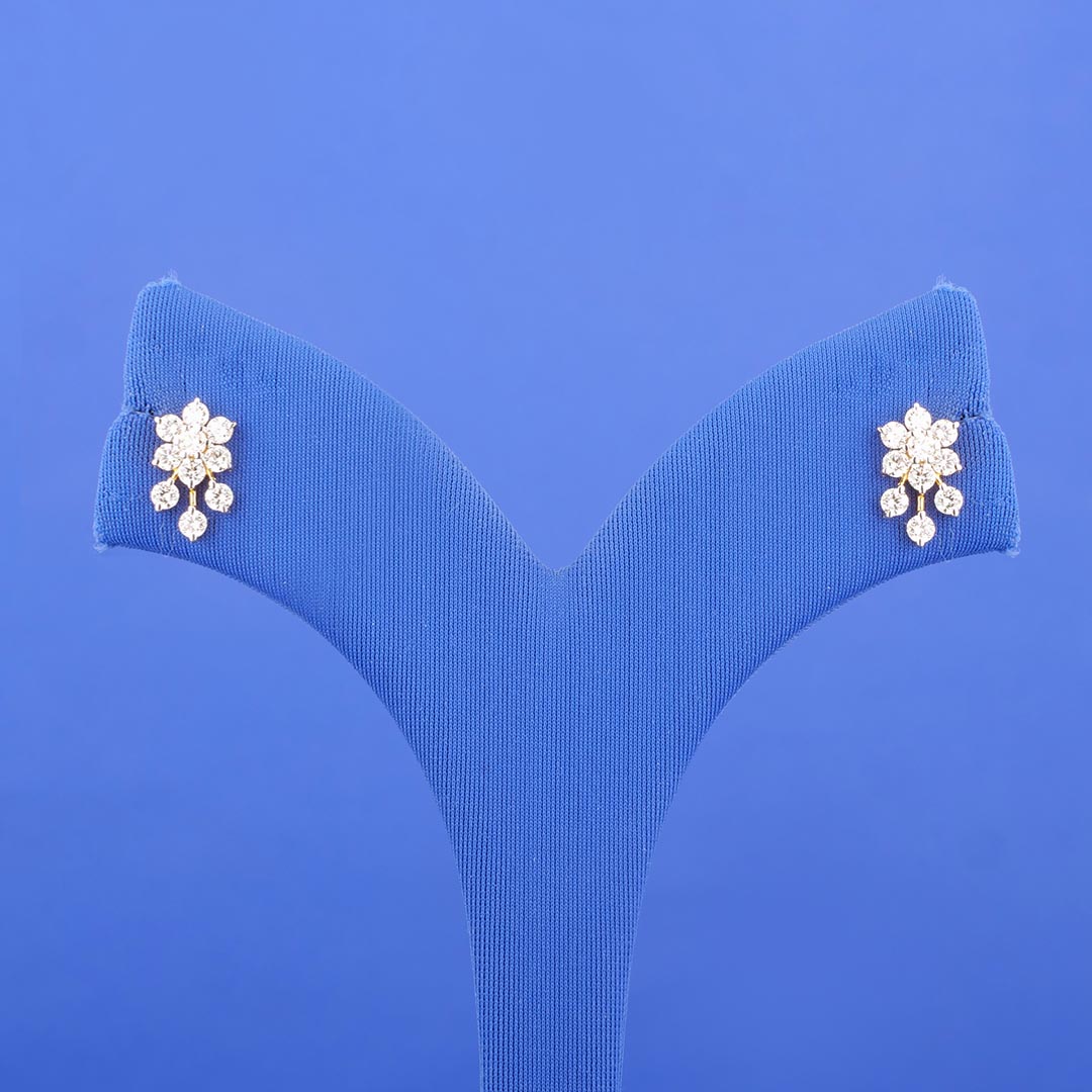 18K Yellow Gold Diamond 'Drop' Earrings