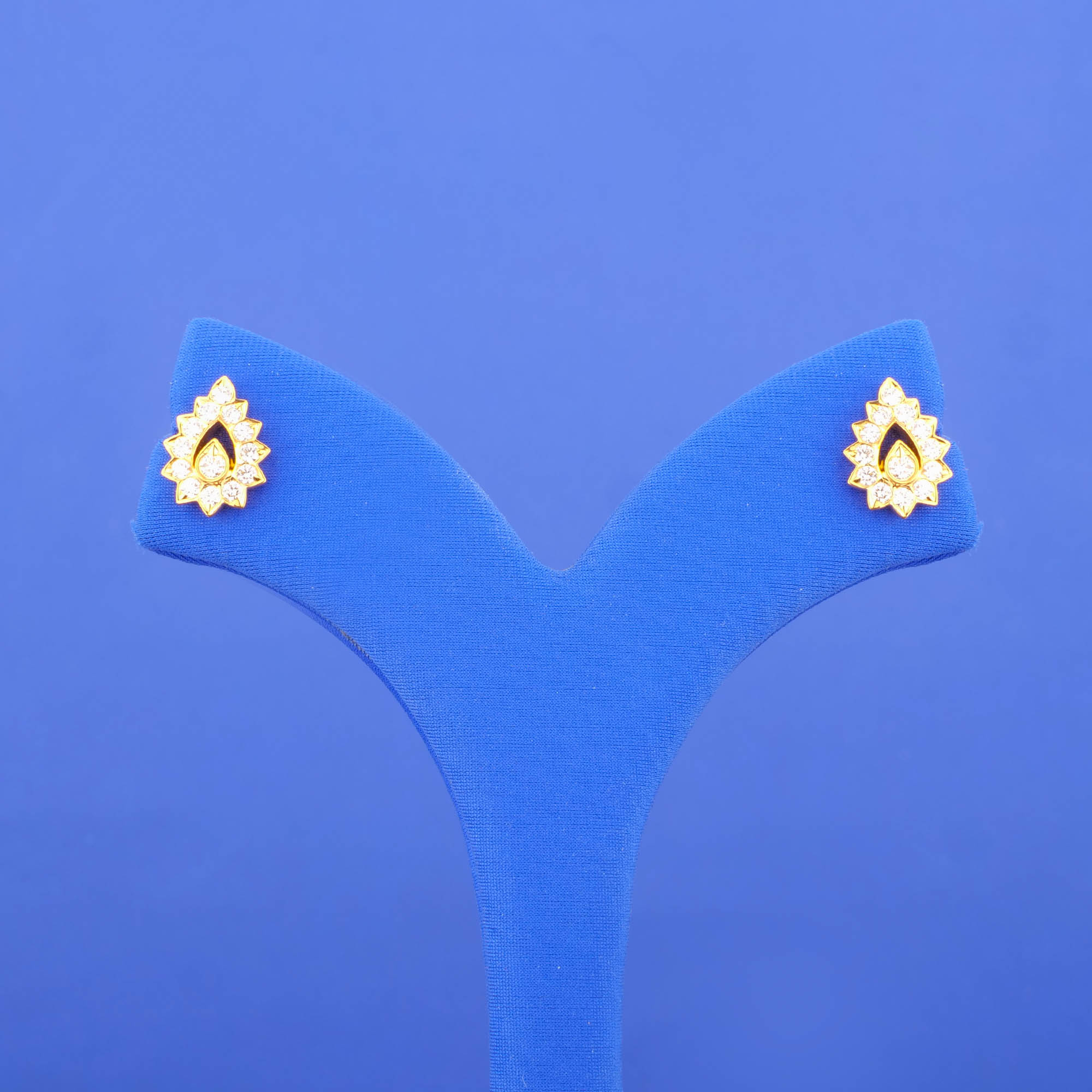 22K Gold Diamond Earrings