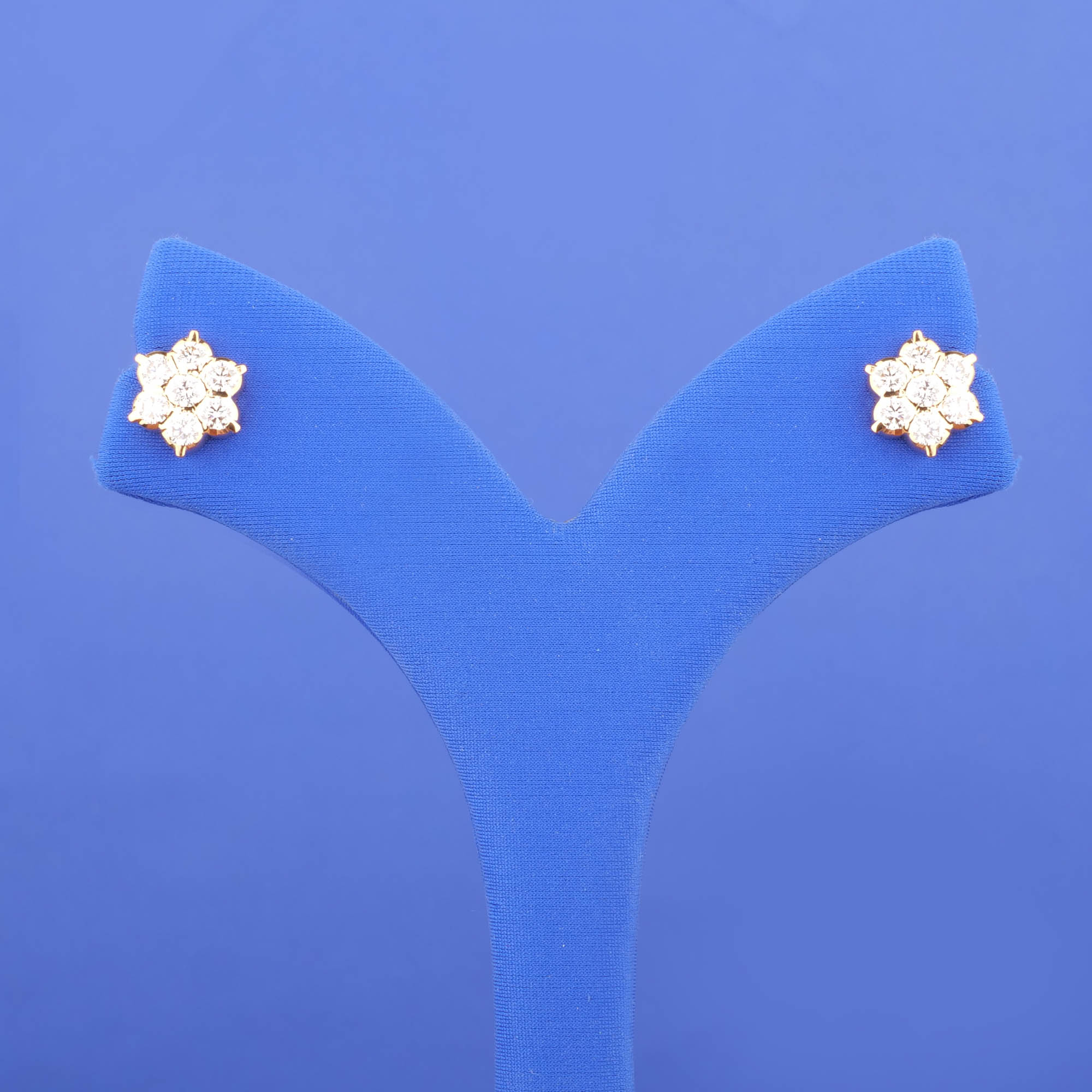 22K Gold Diamond Earrings