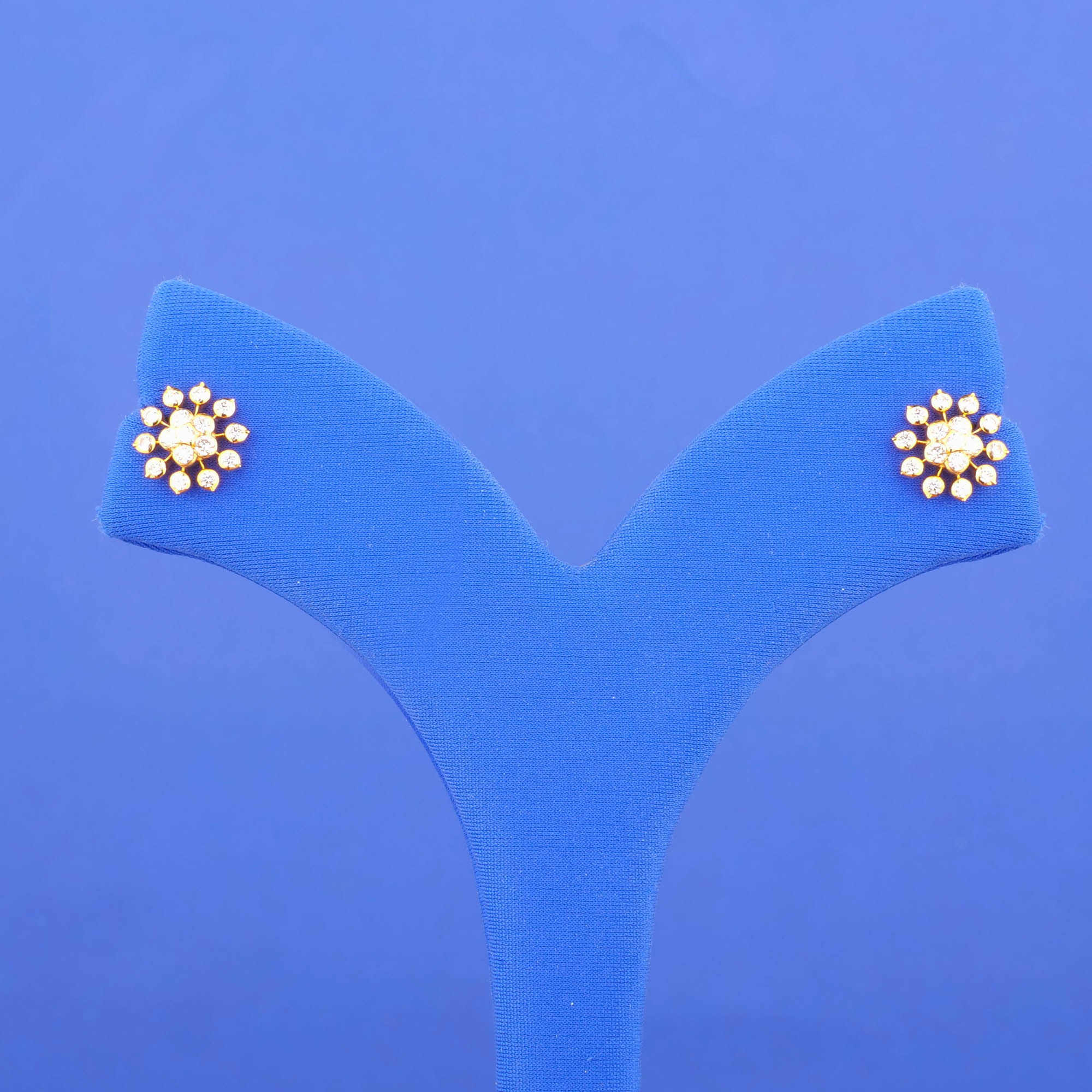 22K Gold Diamond Earrings