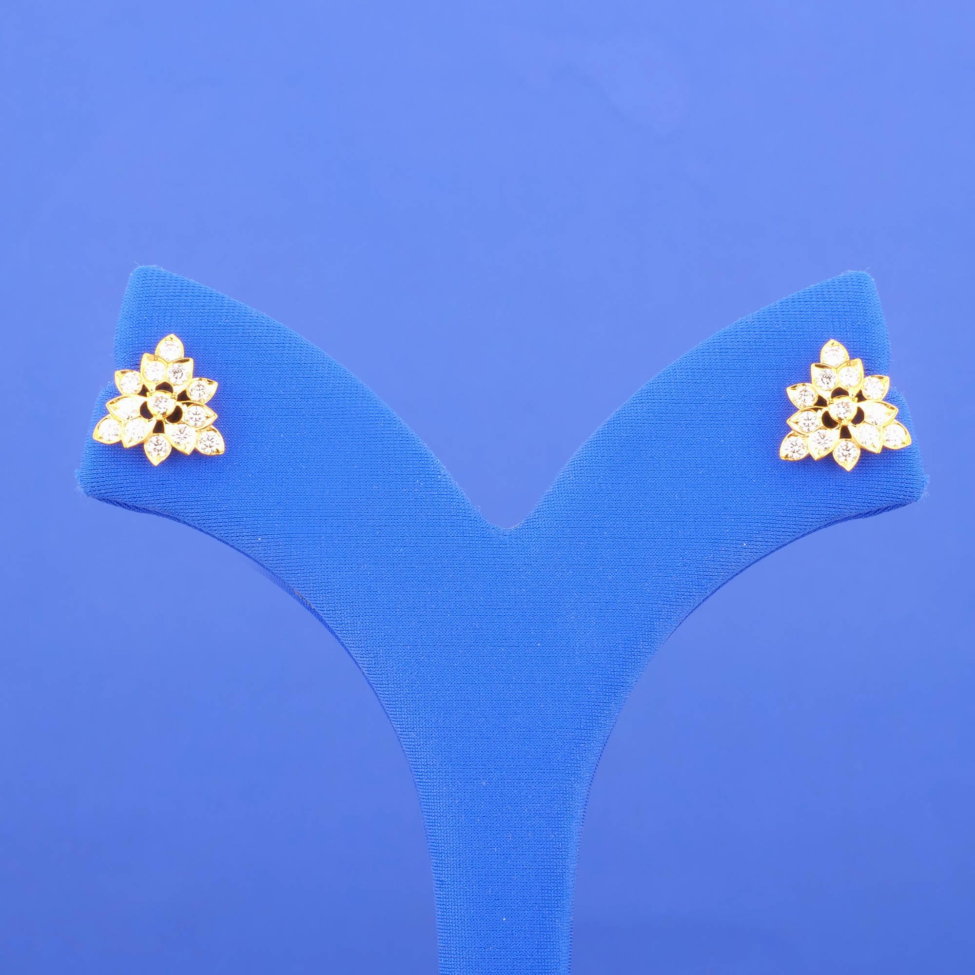 22K Gold Diamond Earrings