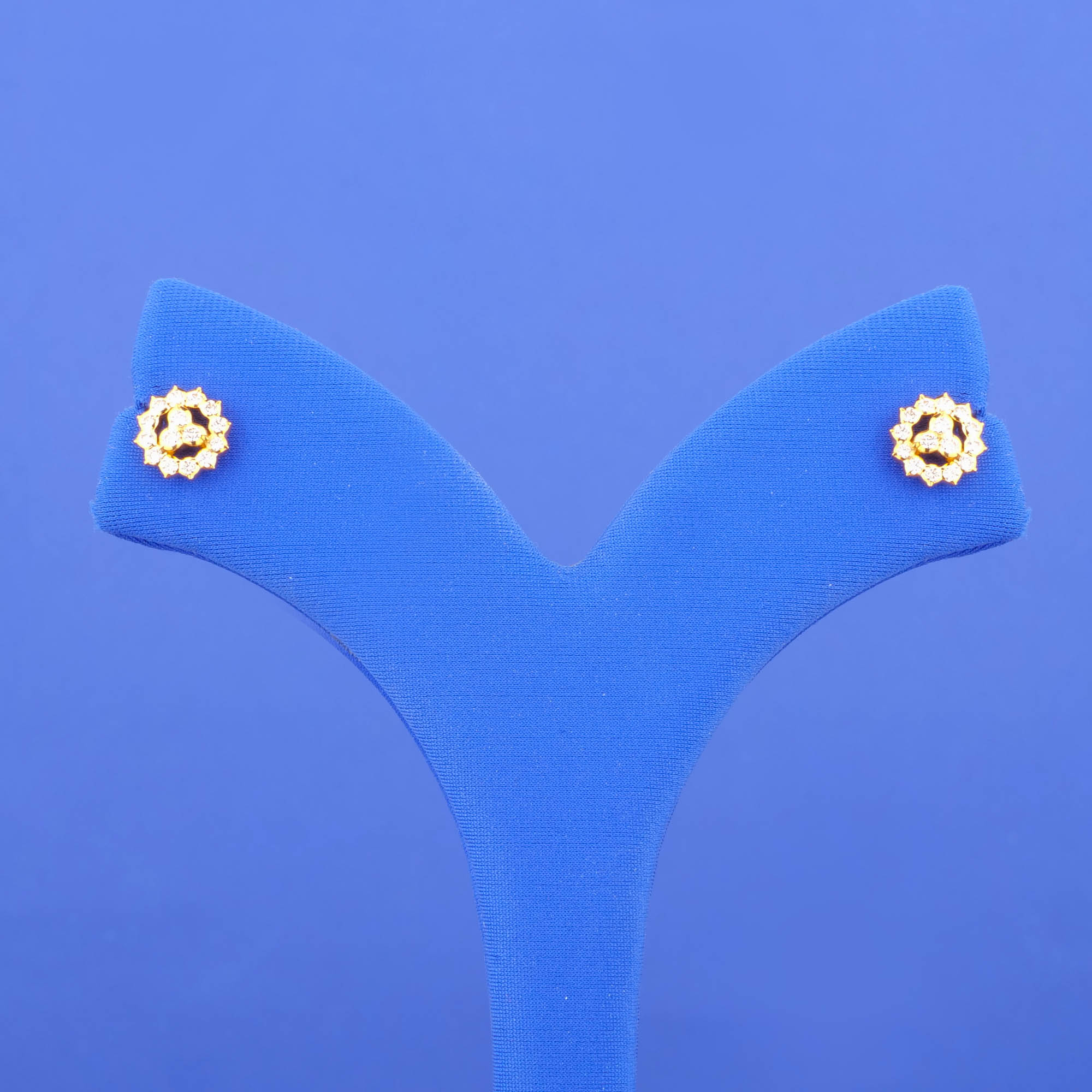 22K Gold Diamond Earrings