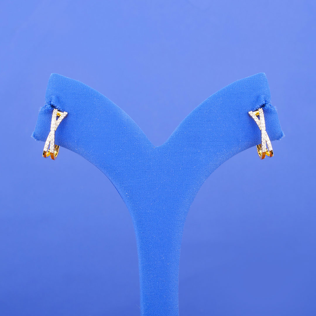 18K Yellow Gold Diamond 'Bali' Earrings